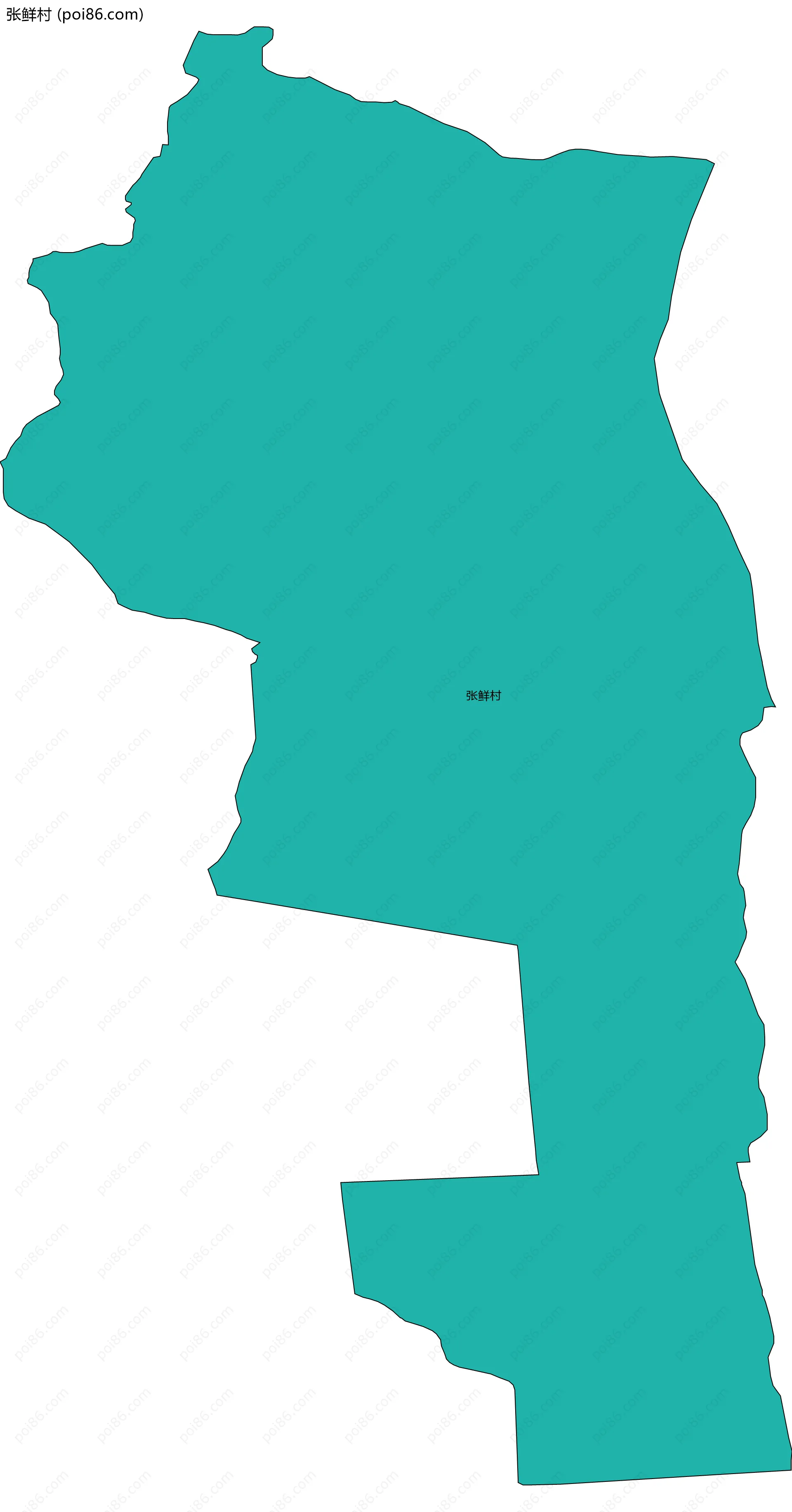 张鲜村边界地图