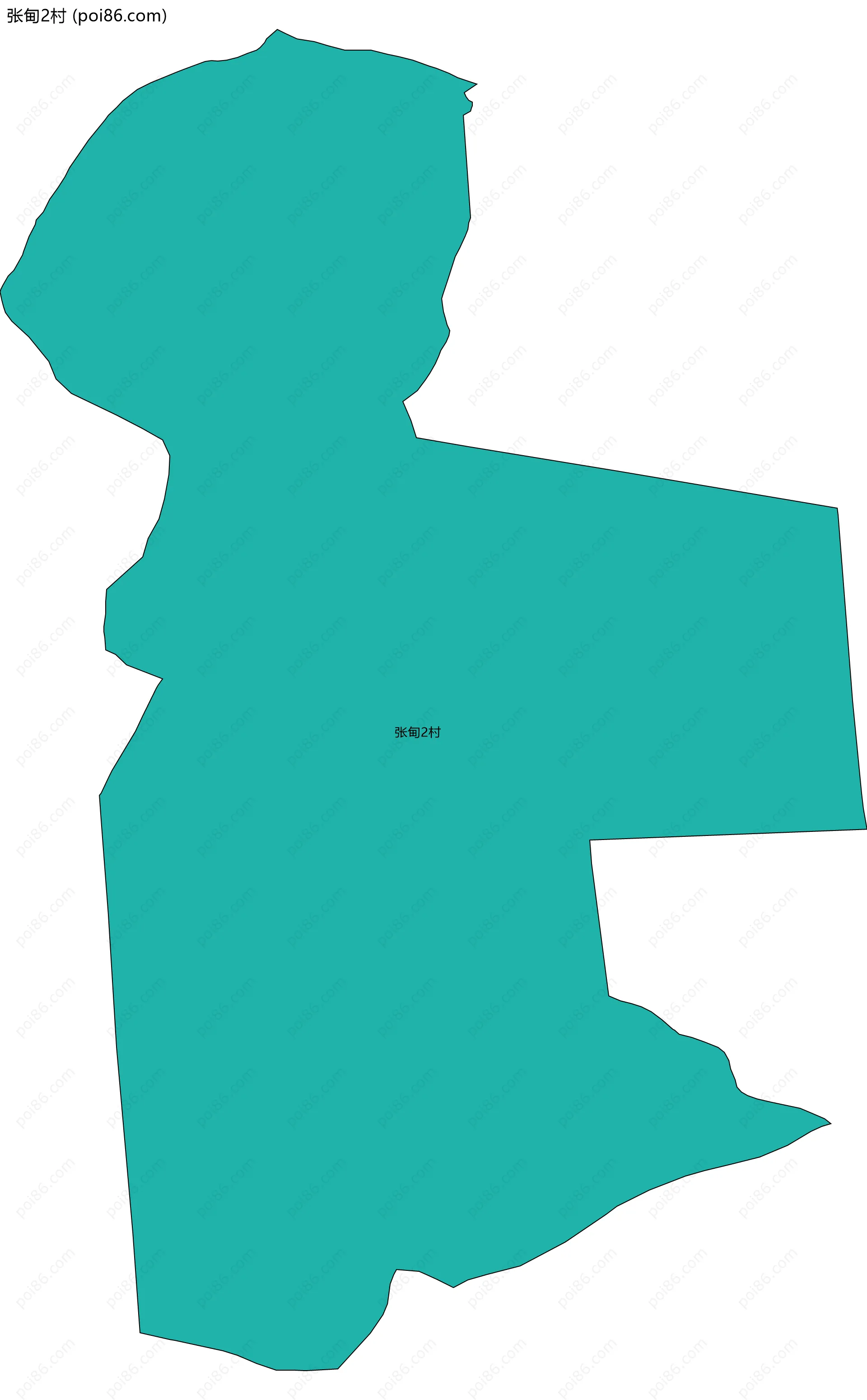 张甸2村边界地图