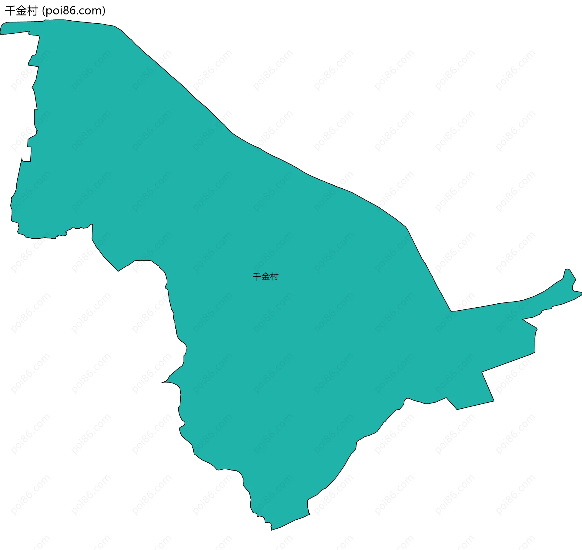 千金村边界地图