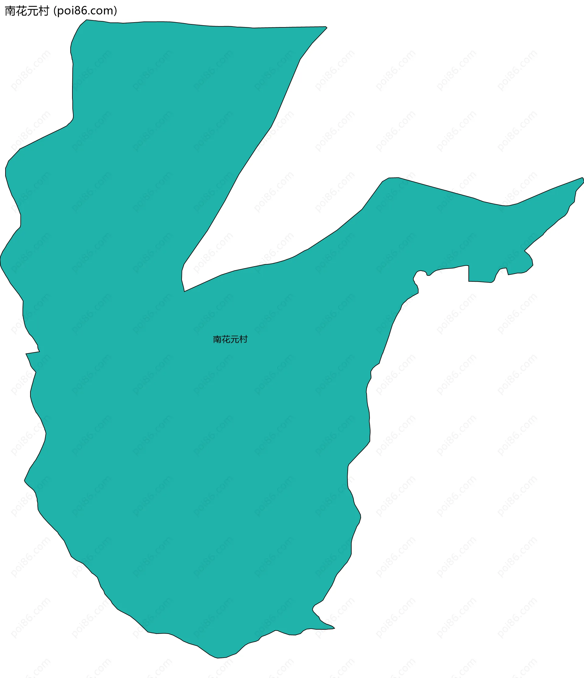 南花元村边界地图