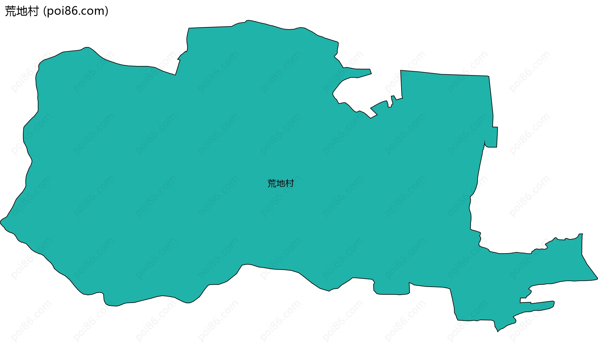 荒地村边界地图