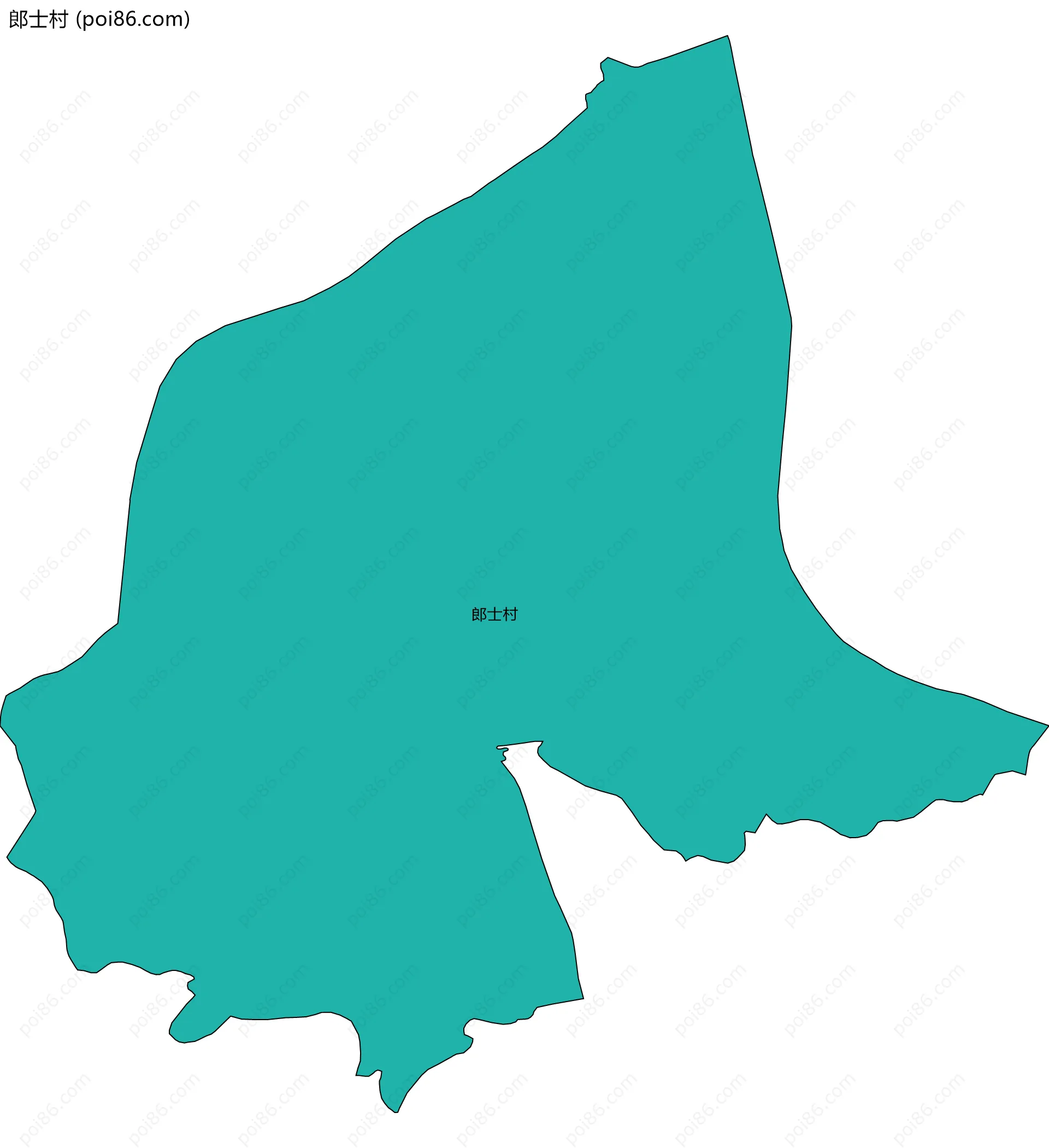 郎士村边界地图