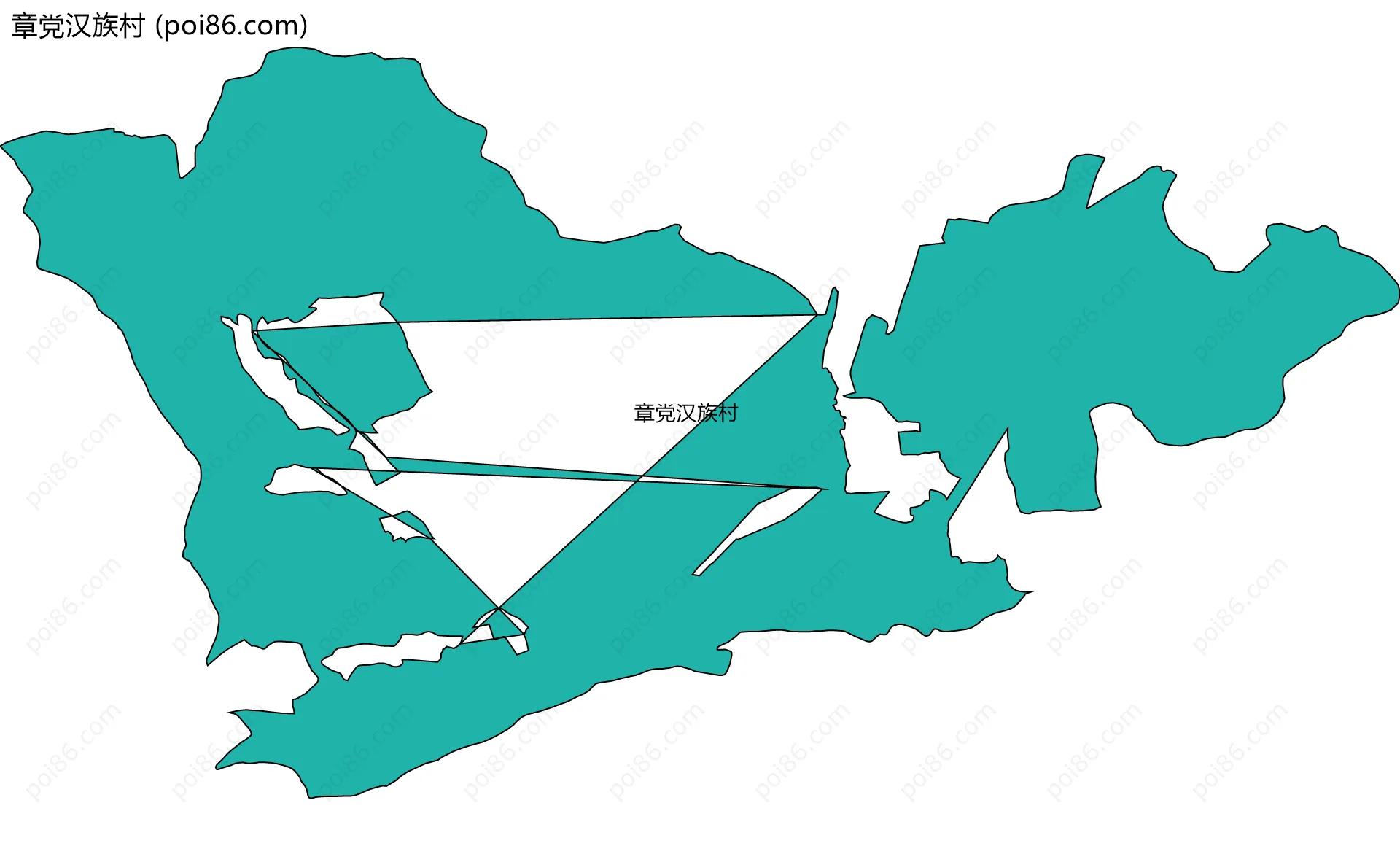 章党汉族村边界地图