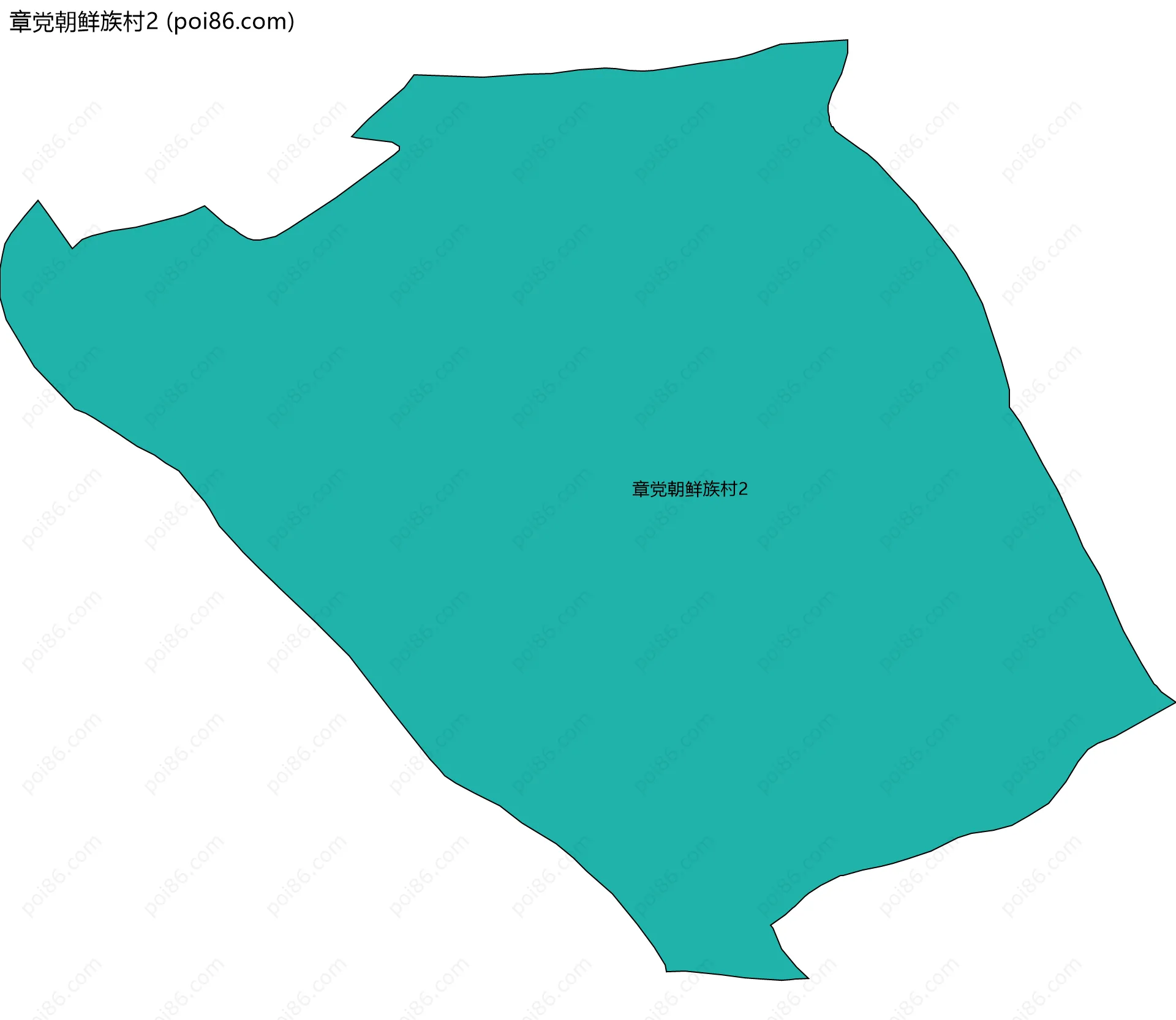 章党朝鲜族村2边界地图