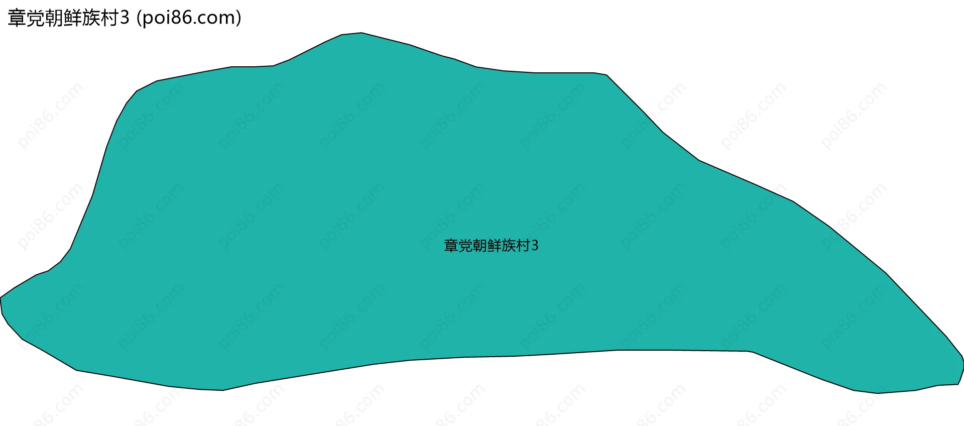 章党朝鲜族村3边界地图