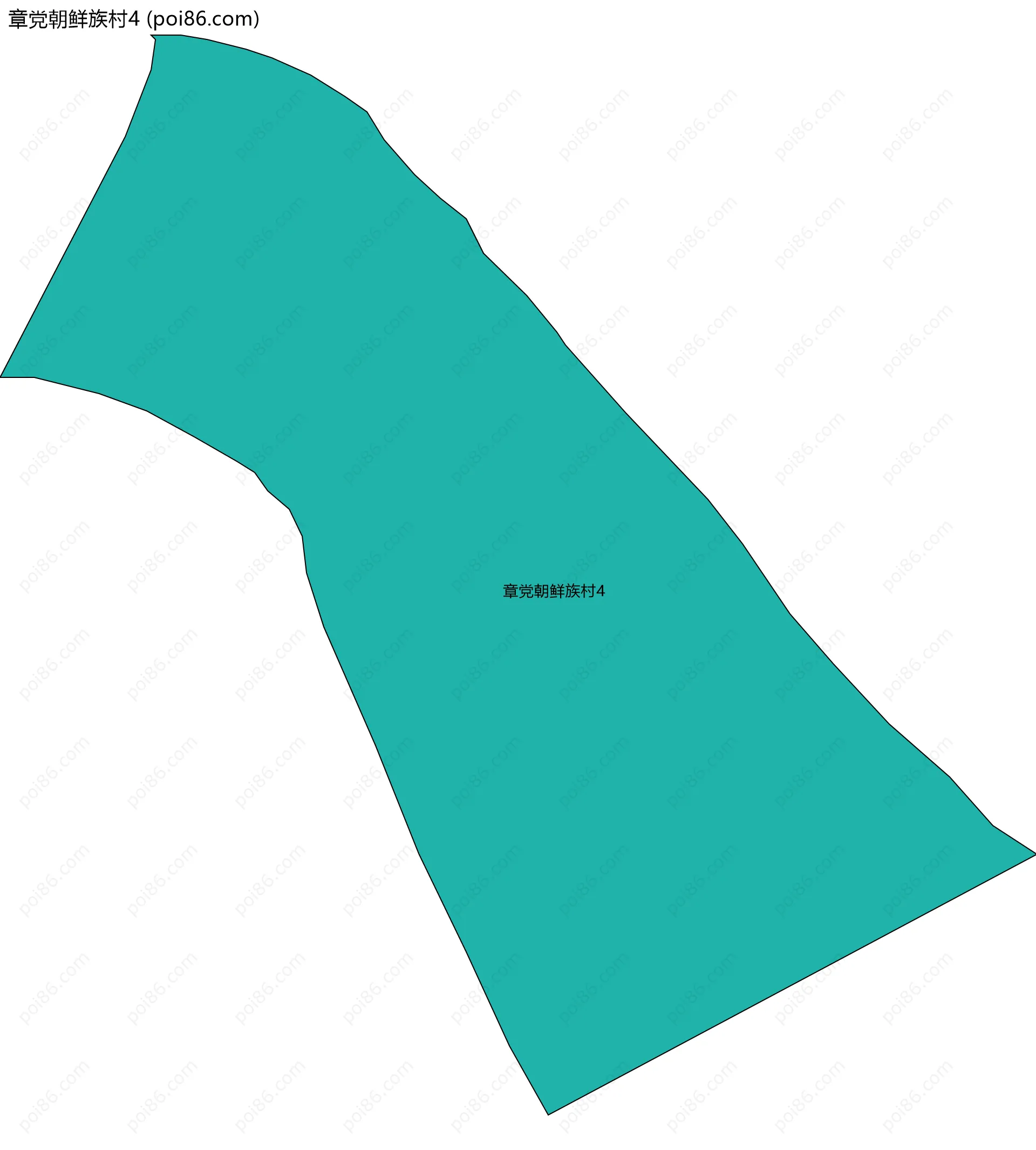 章党朝鲜族村4边界地图
