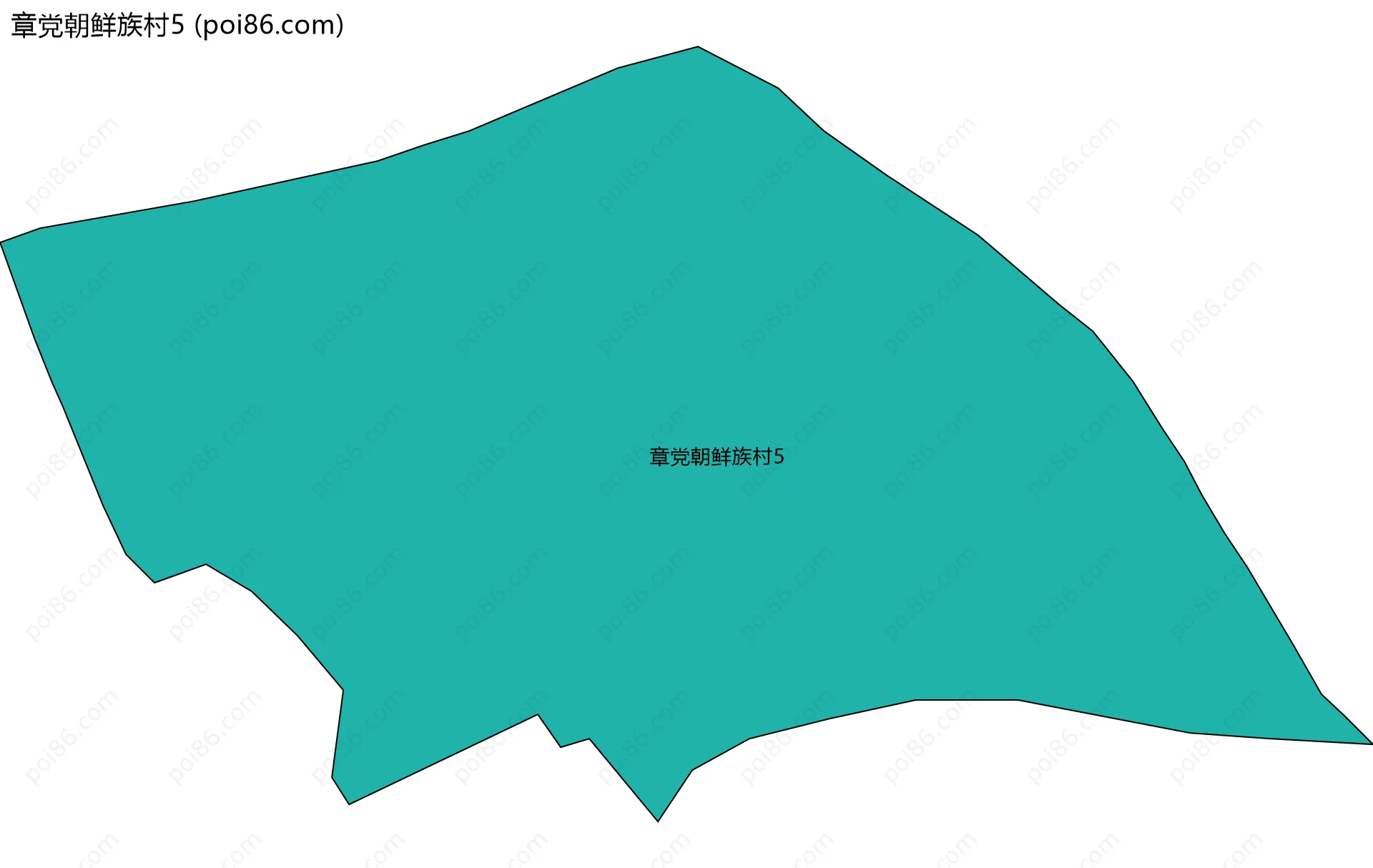 章党朝鲜族村5边界地图
