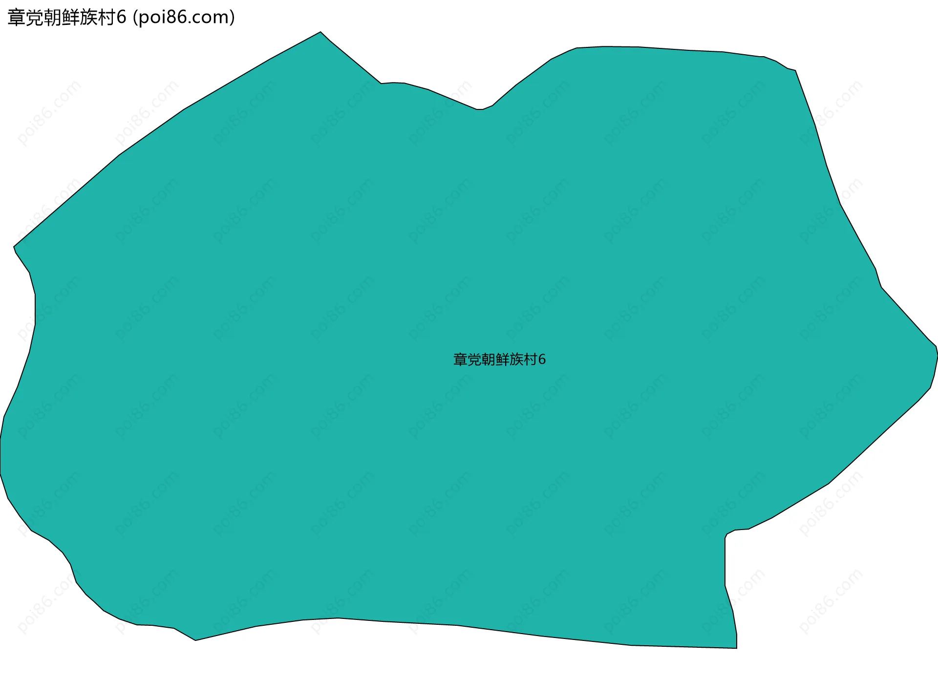 章党朝鲜族村6边界地图