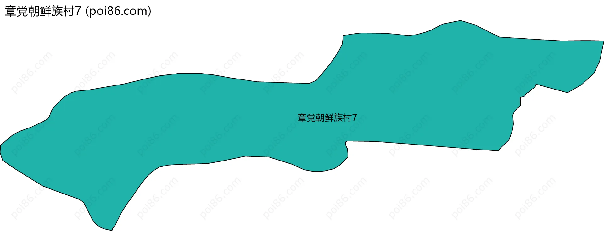 章党朝鲜族村7边界地图