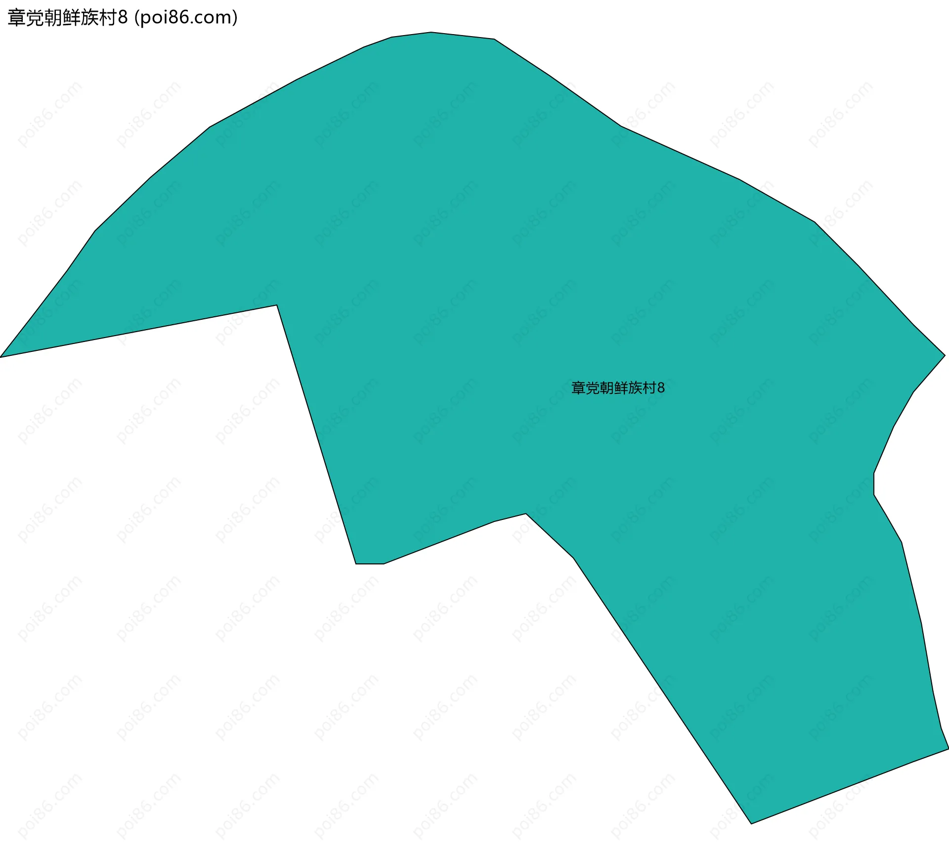 章党朝鲜族村8边界地图