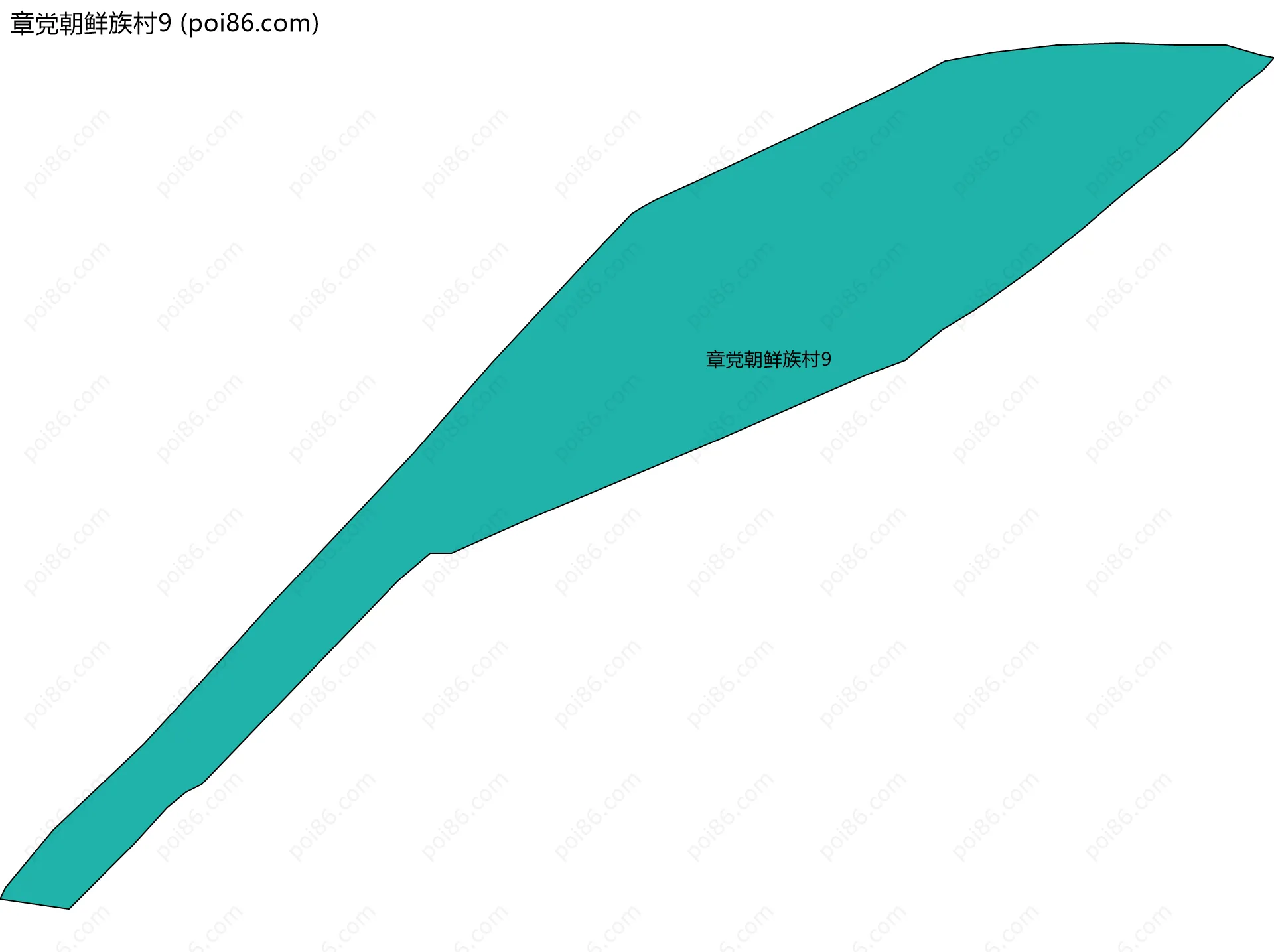 章党朝鲜族村9边界地图