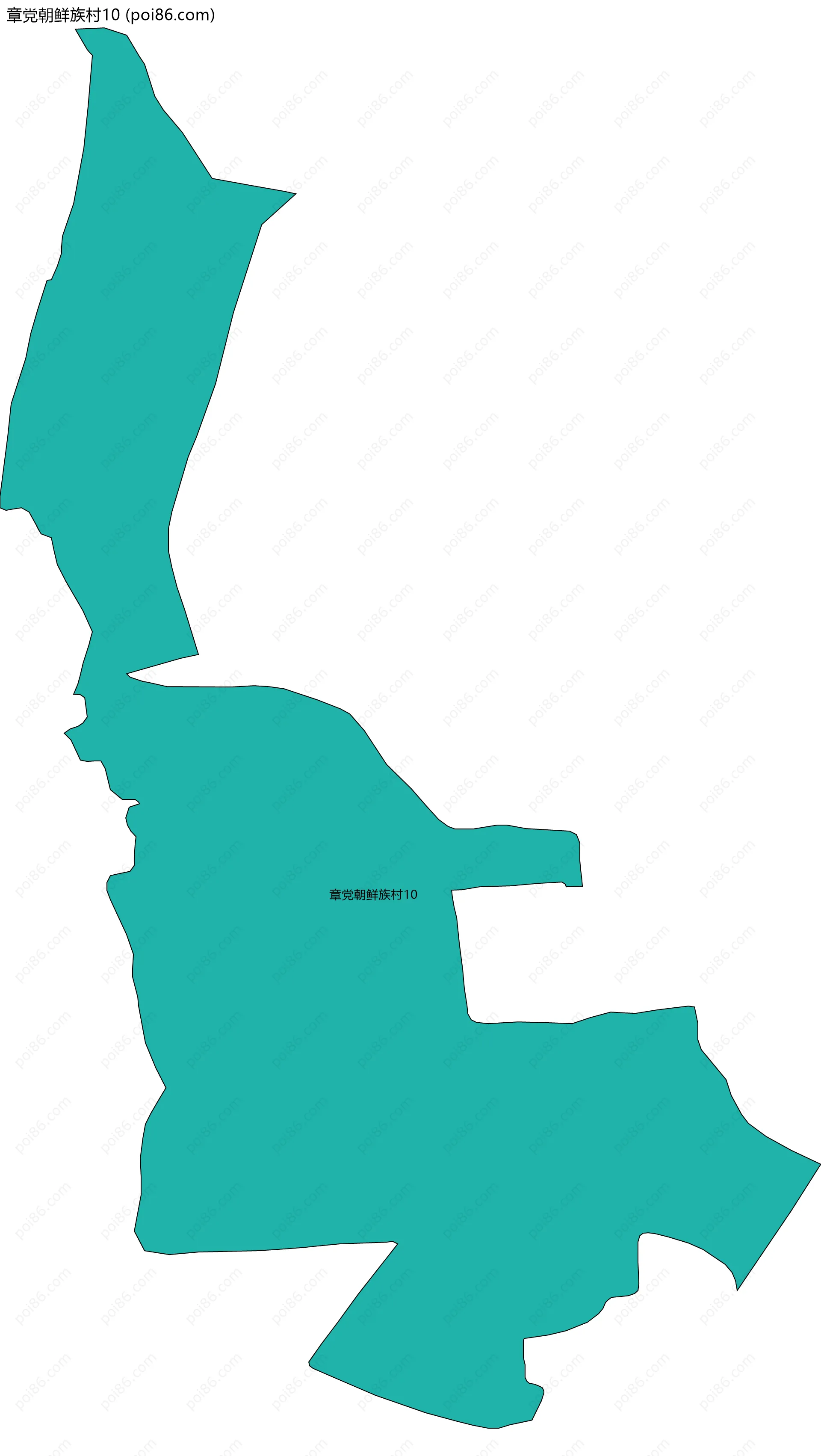 章党朝鲜族村10边界地图