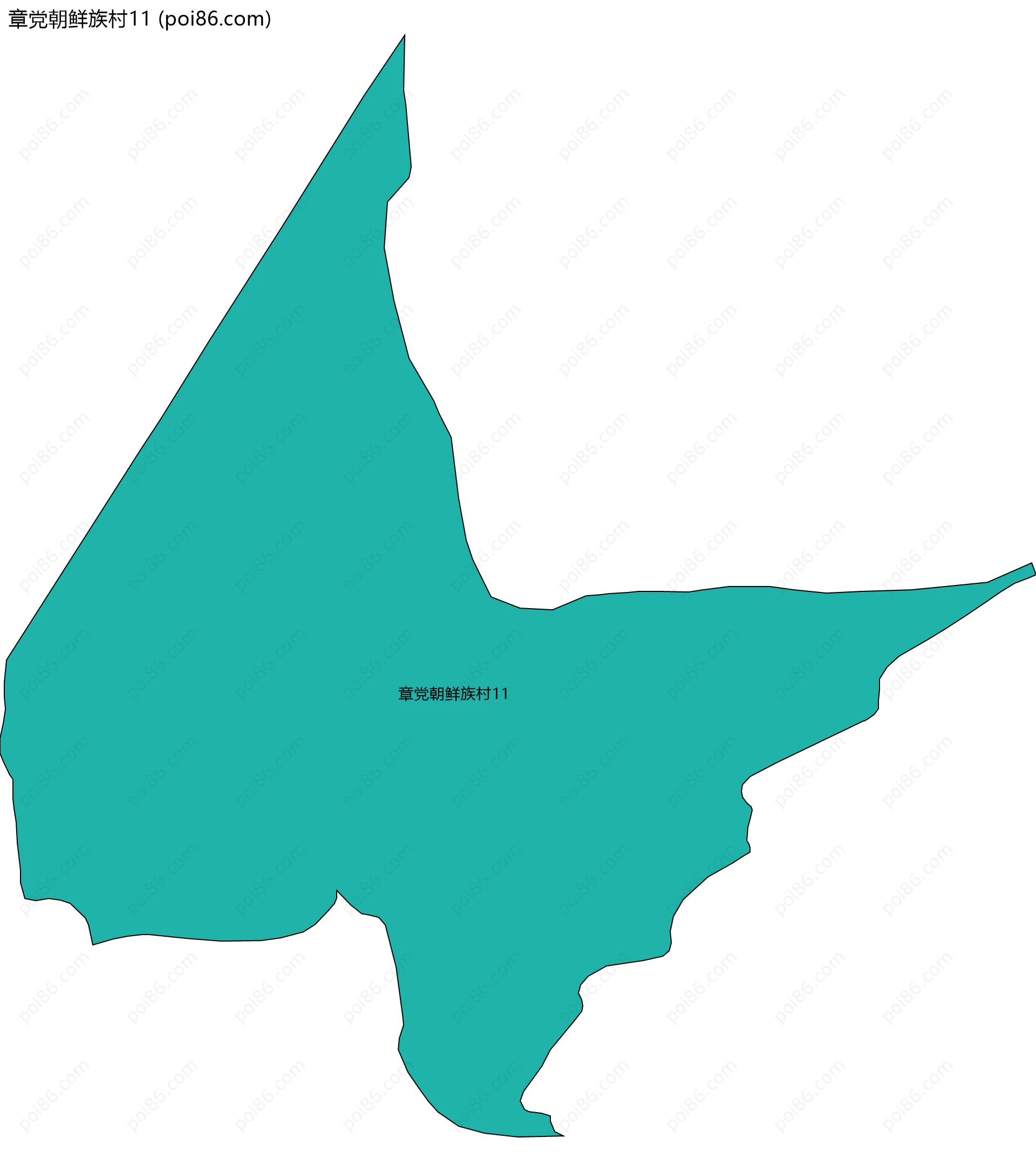 章党朝鲜族村11边界地图