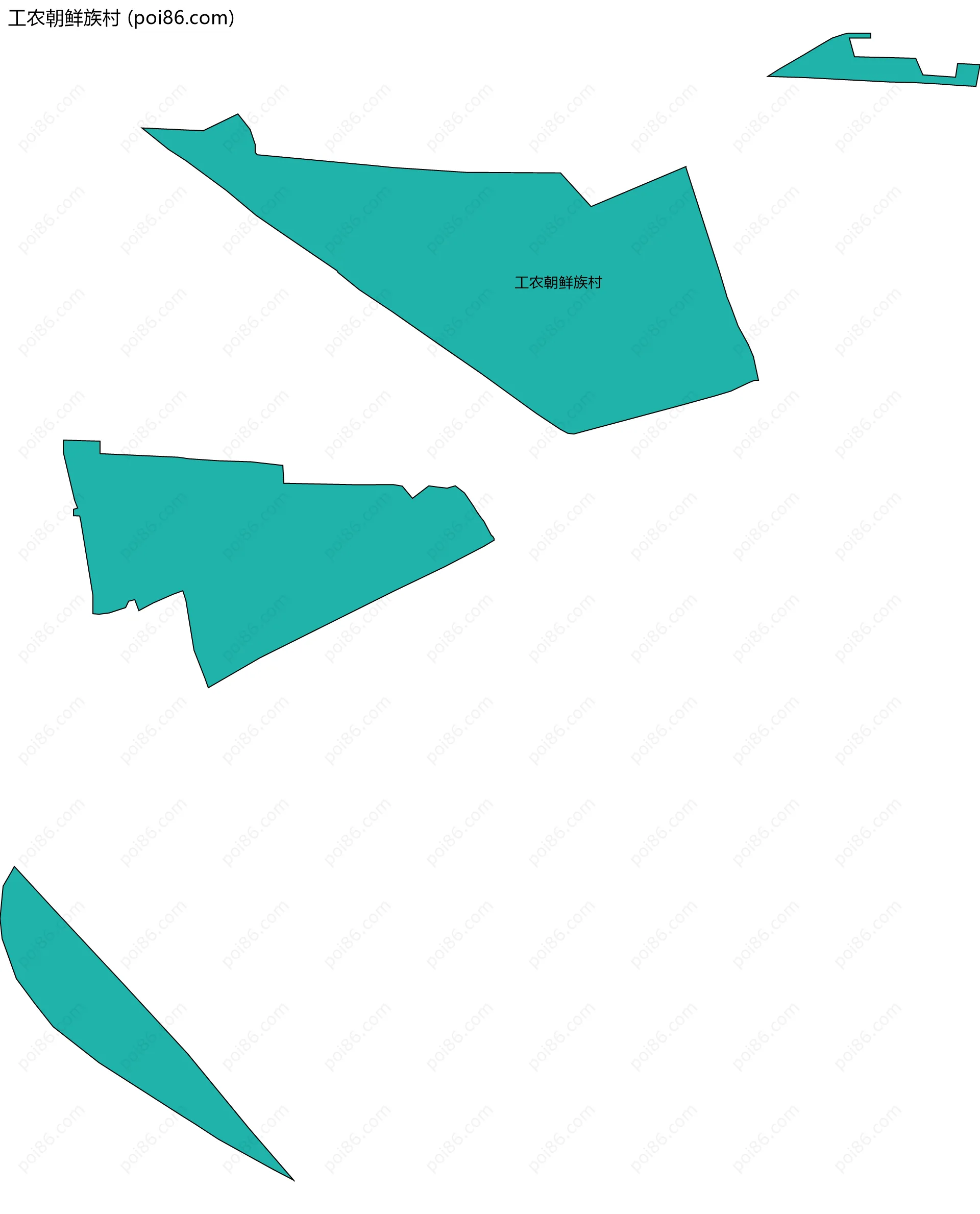工农朝鲜族村边界地图