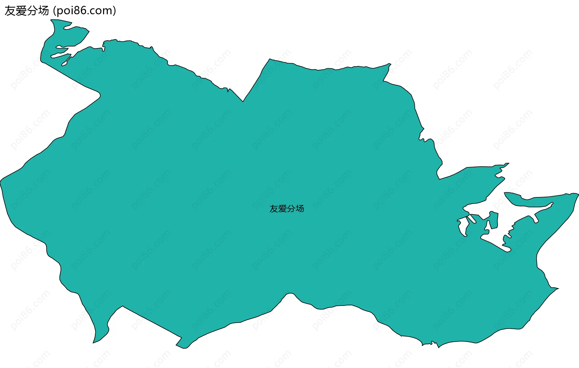 友爱分场边界地图