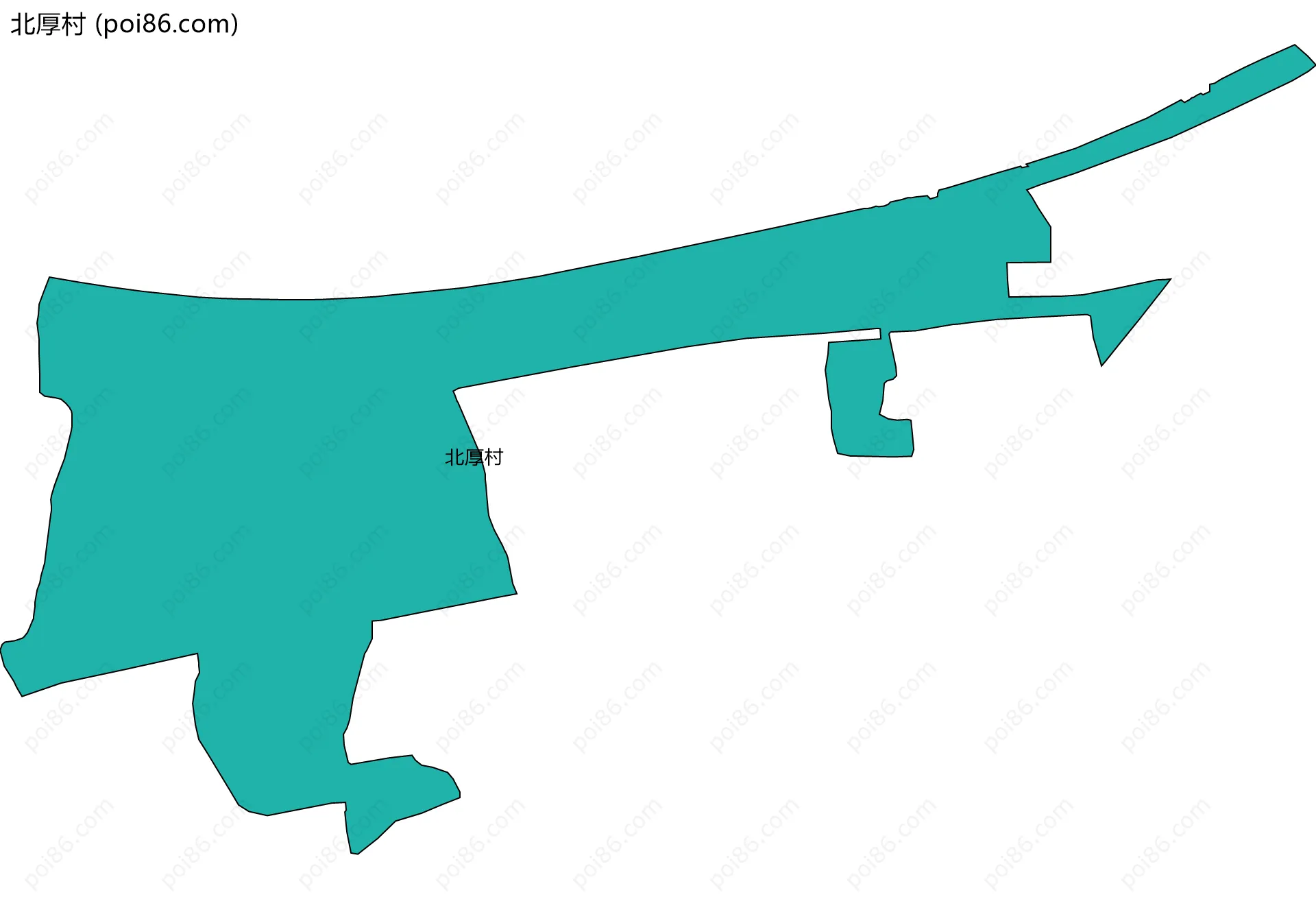 北厚村边界地图