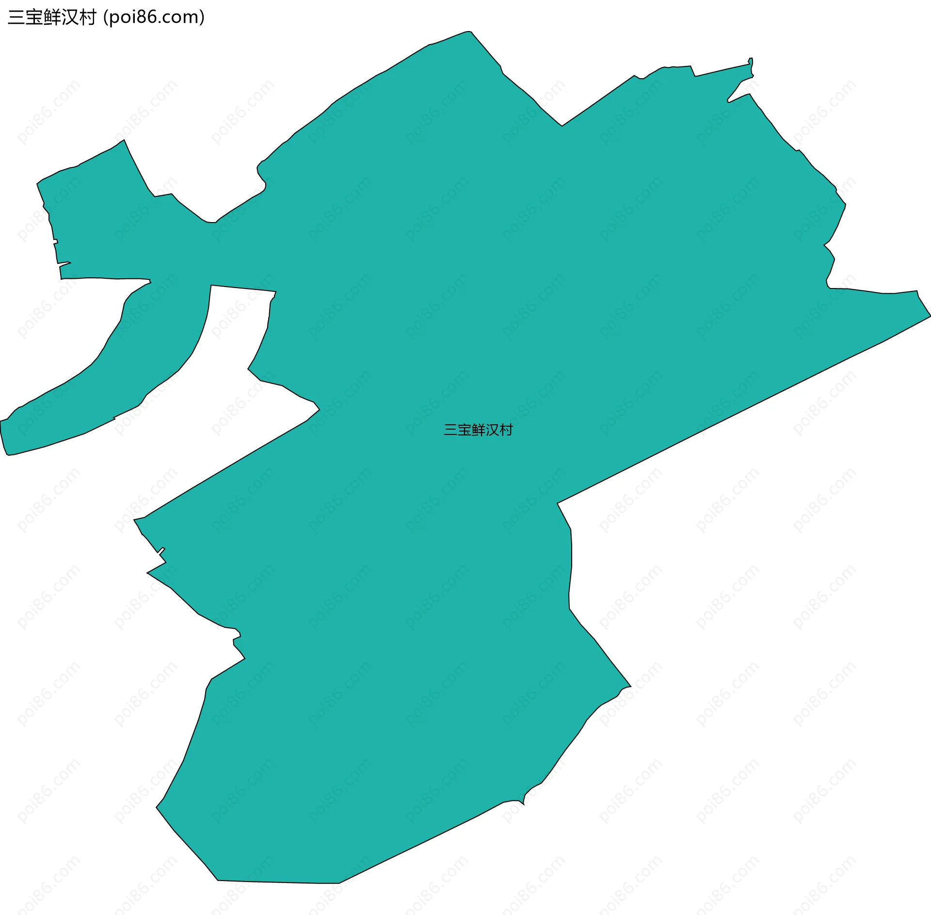 三宝鲜汉村边界地图