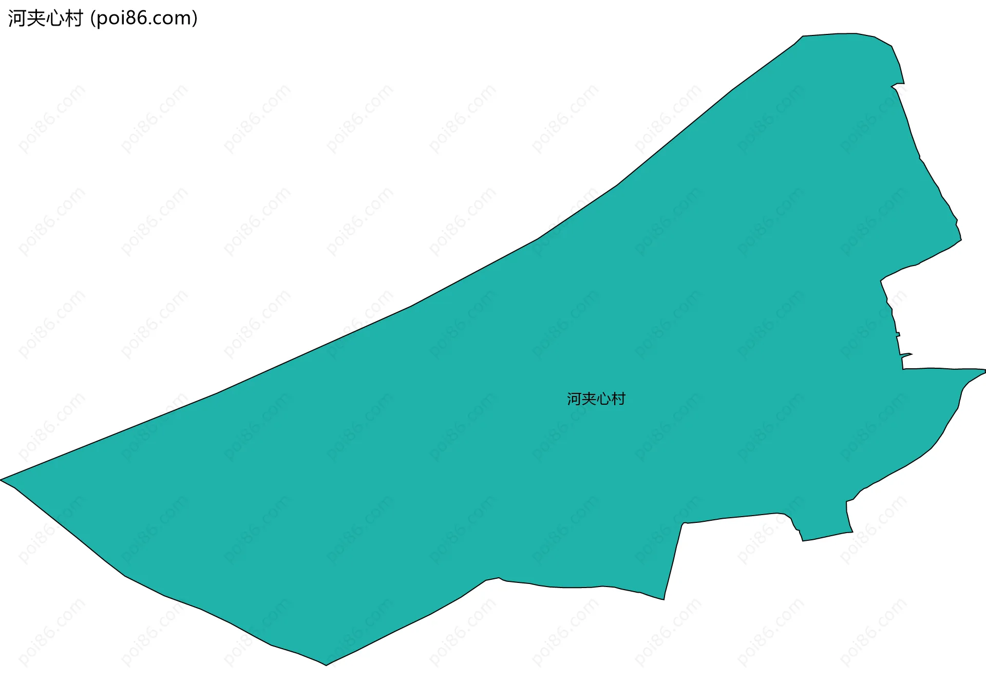 河夹心村边界地图