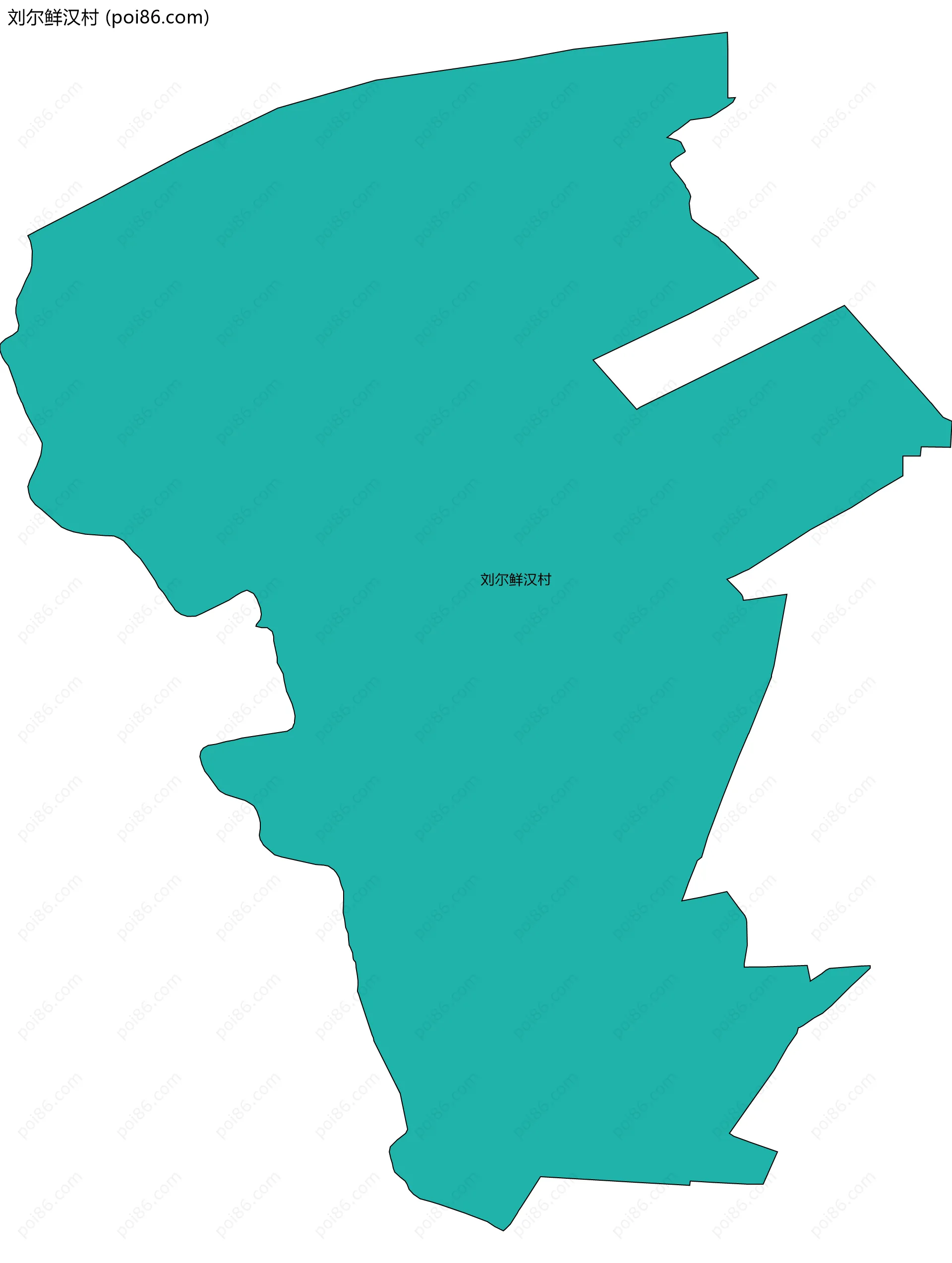刘尔鲜汉村边界地图