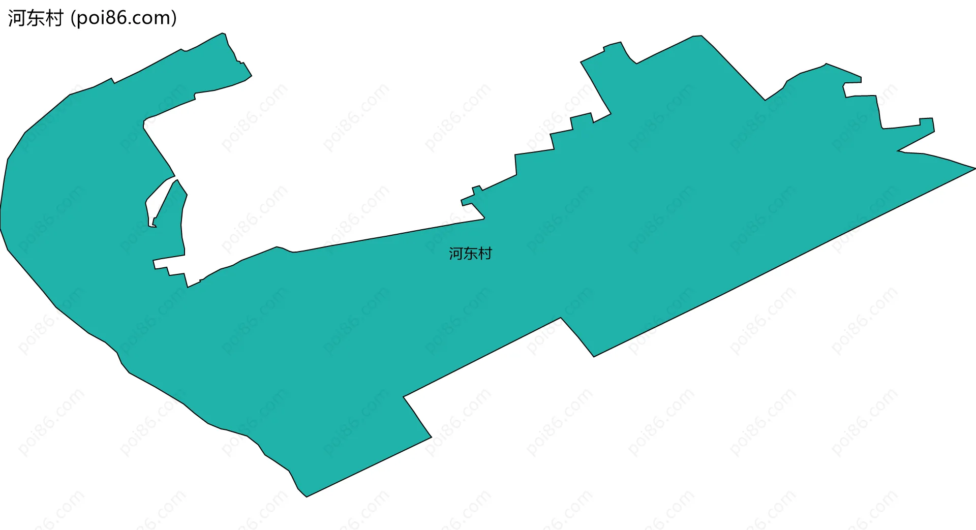 河东村边界地图