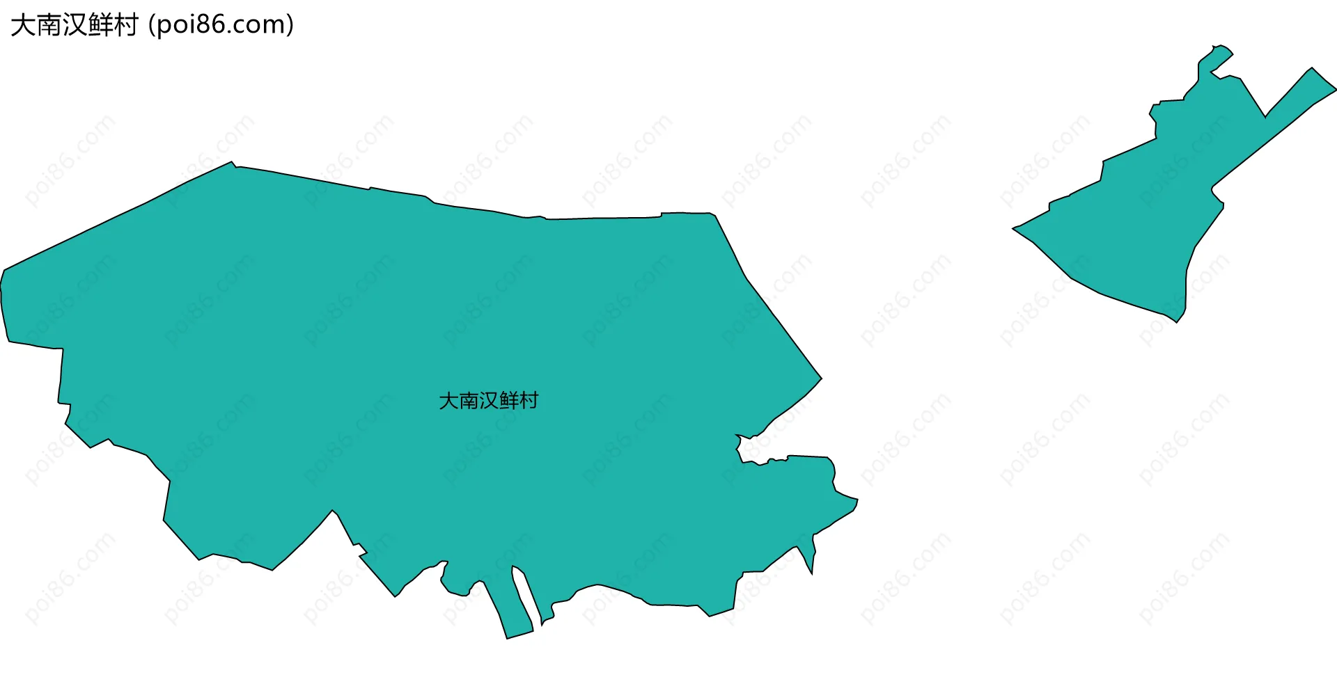 大南汉鲜村边界地图