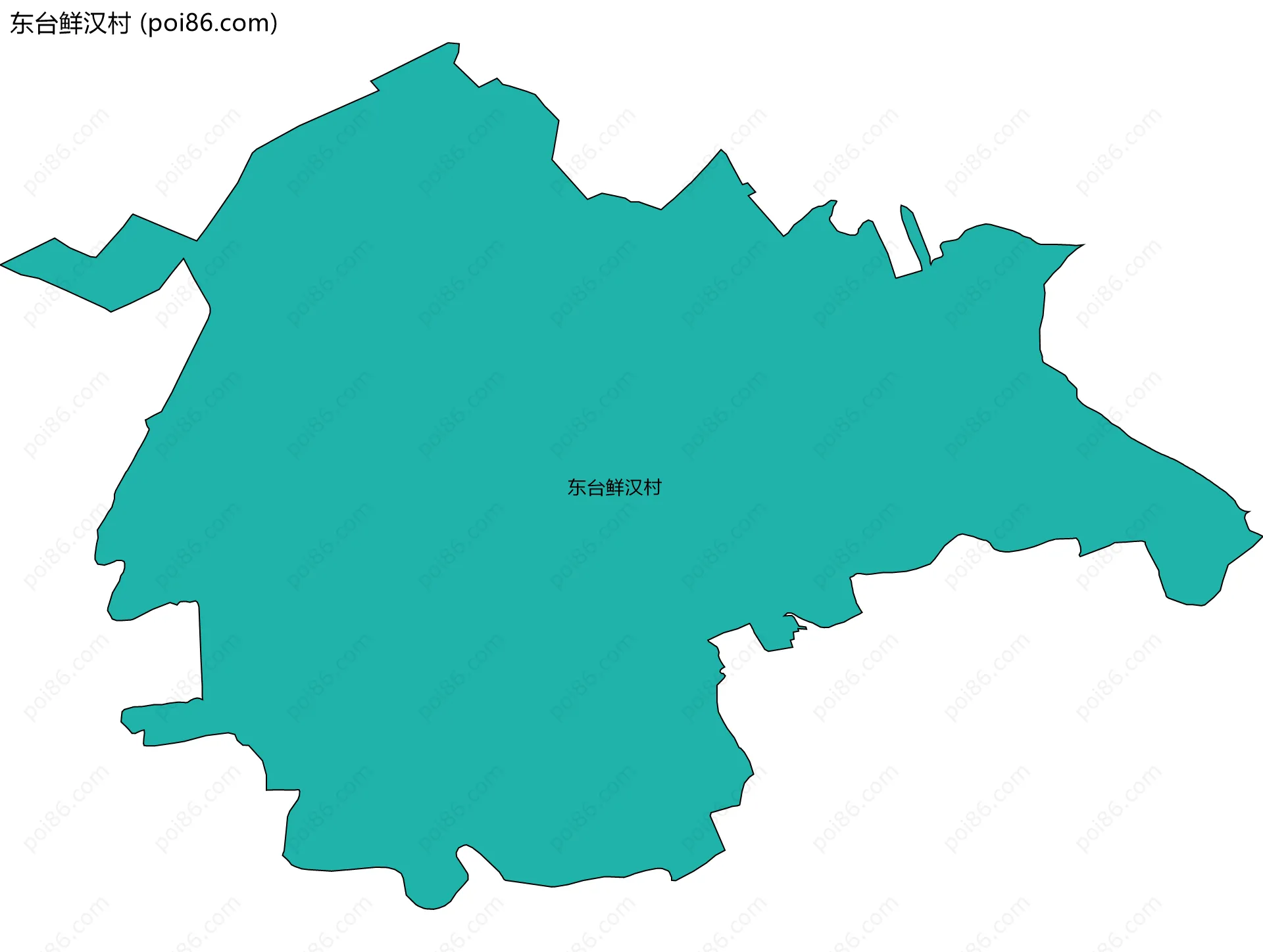 东台鲜汉村边界地图