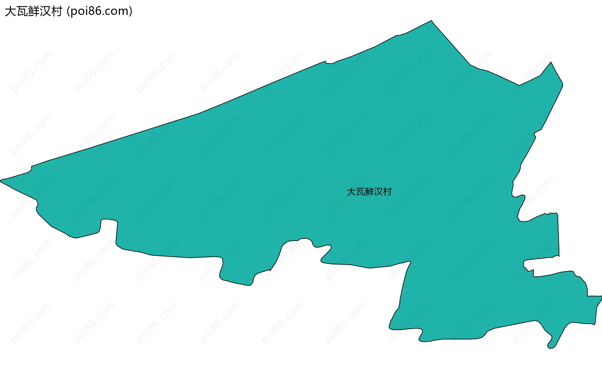 大瓦鲜汉村边界地图