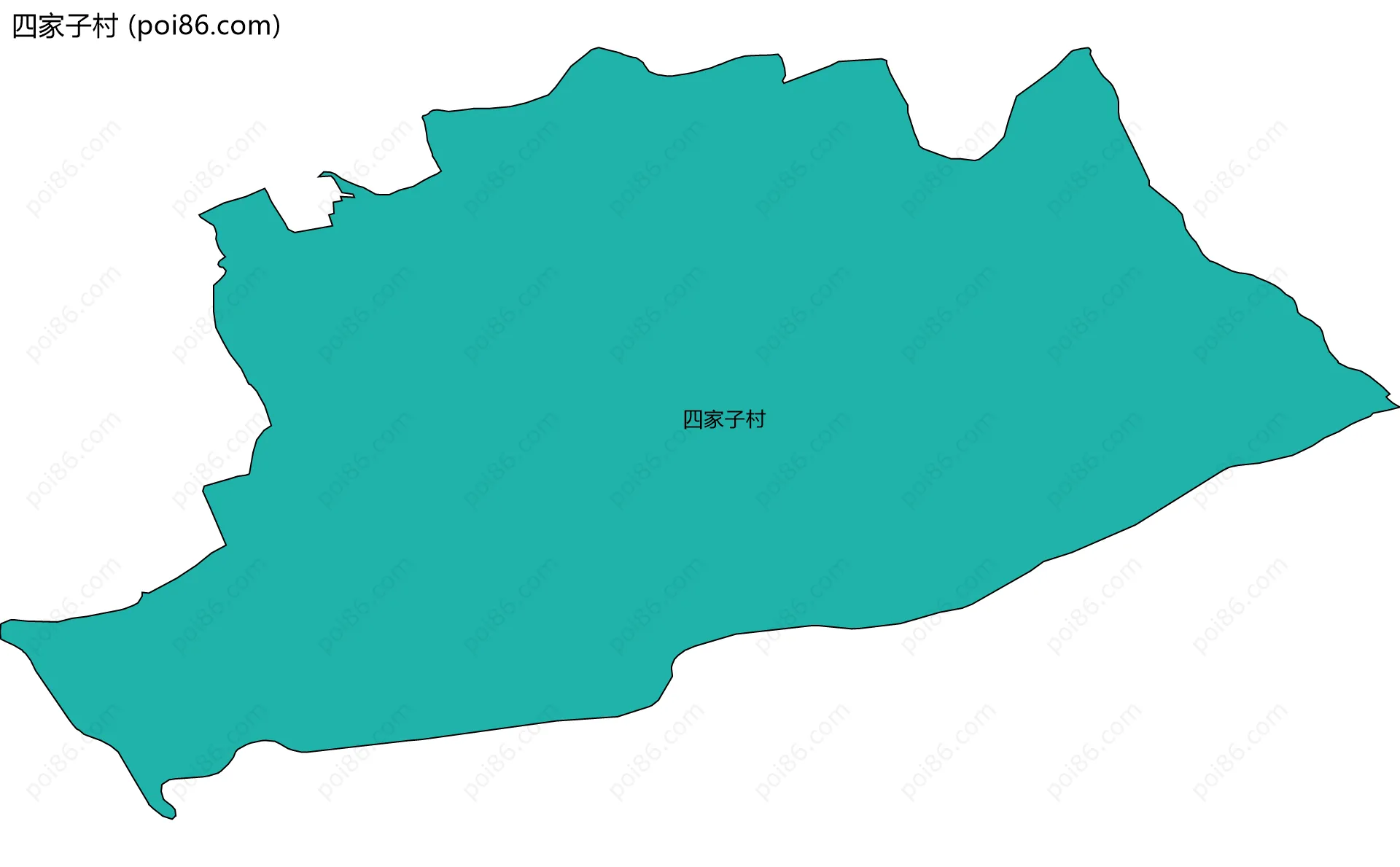 四家子村边界地图
