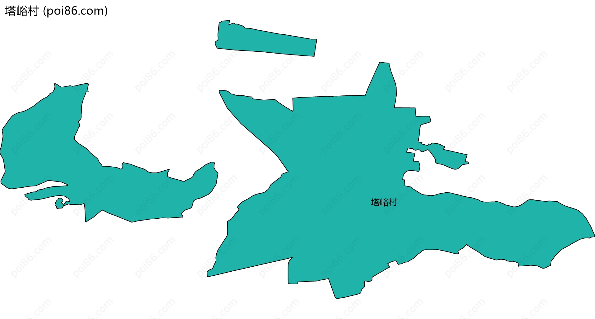 塔峪村边界地图