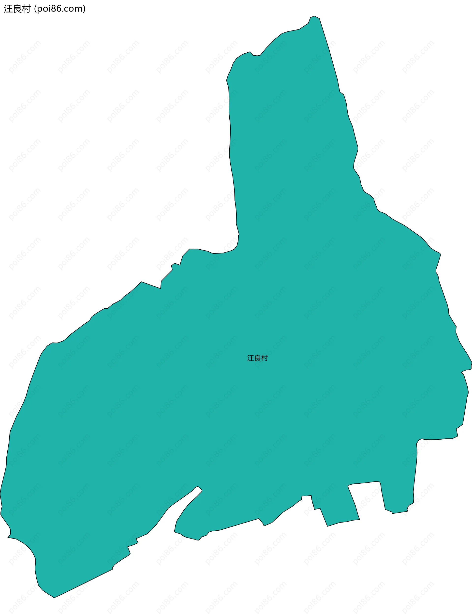 汪良村边界地图