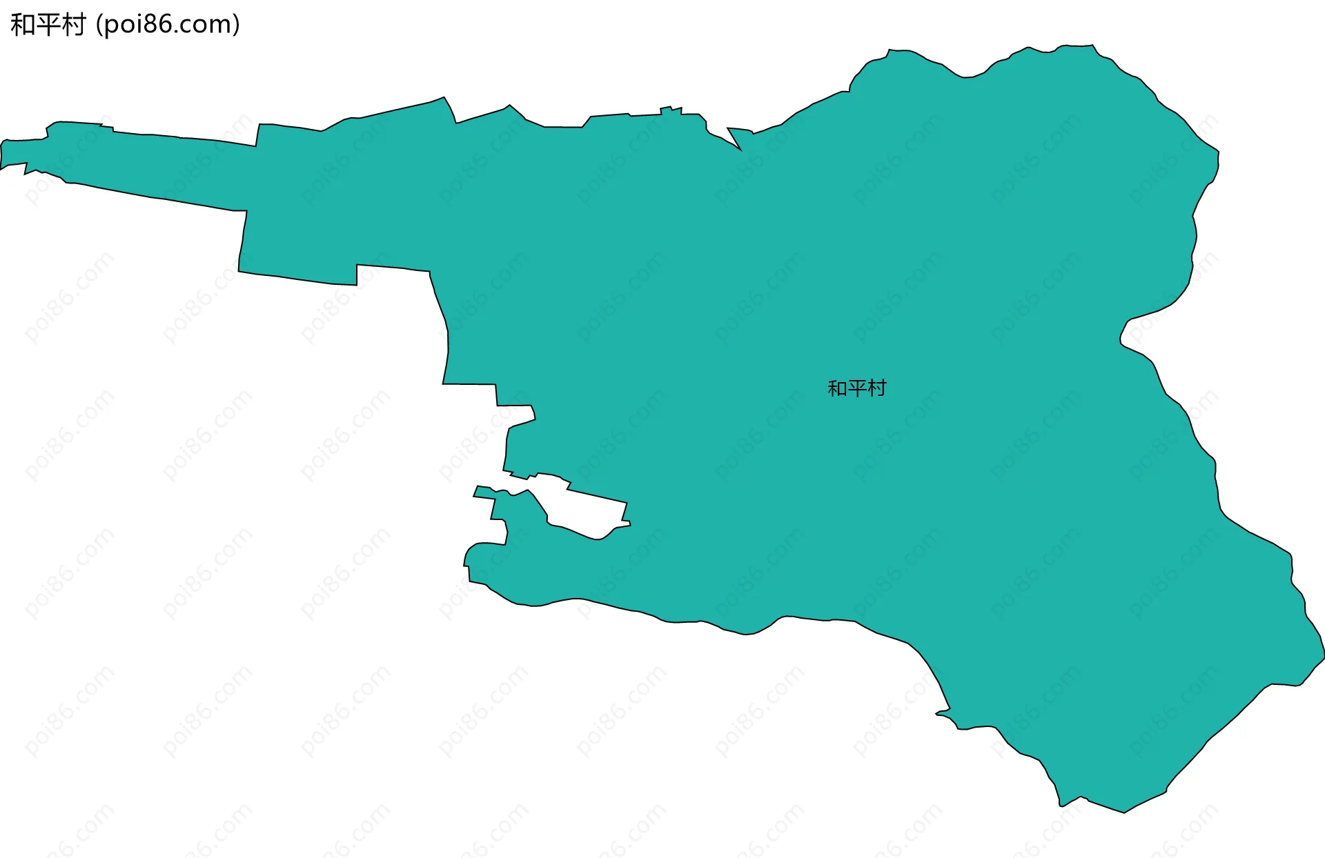 和平村边界地图