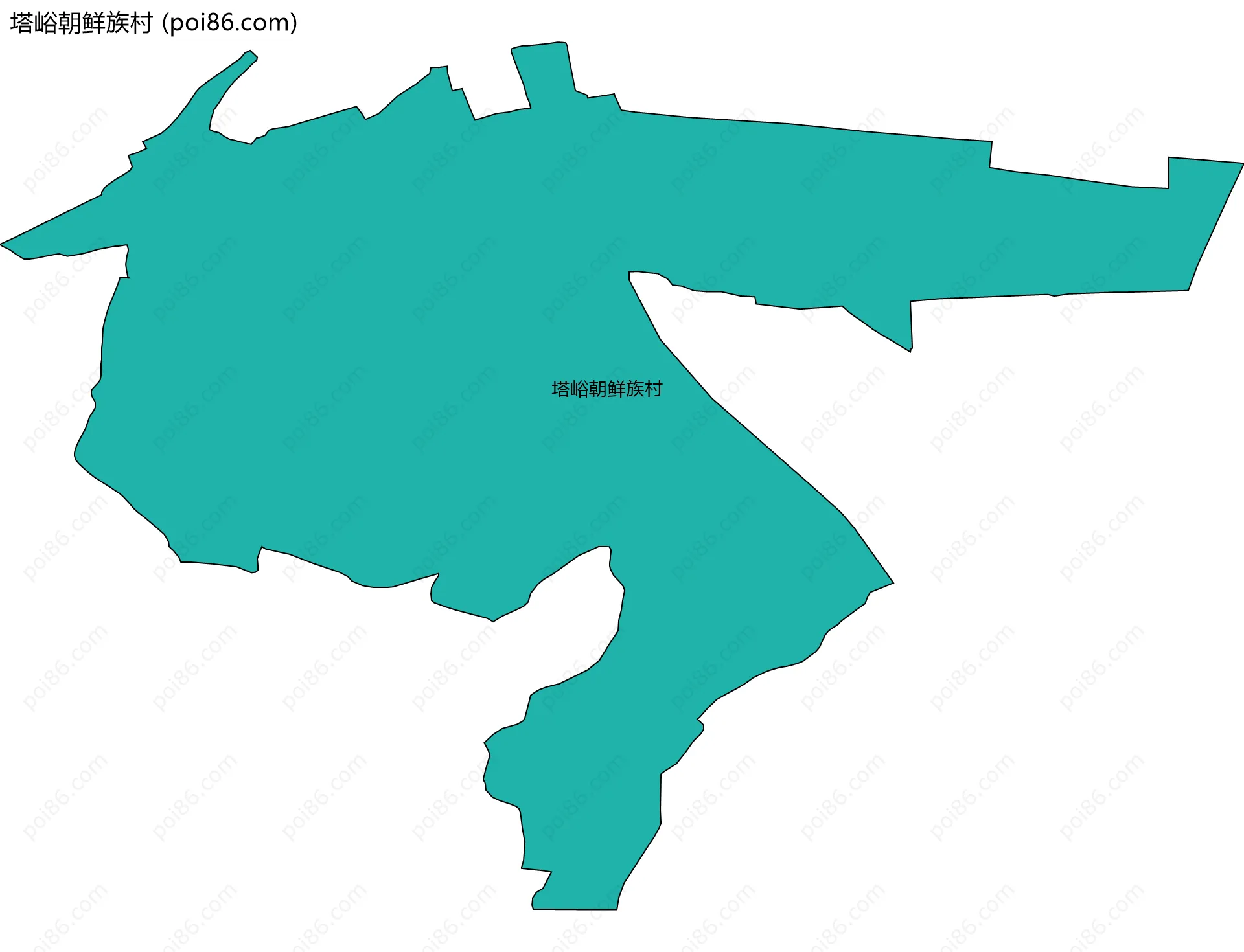 塔峪朝鲜族村边界地图