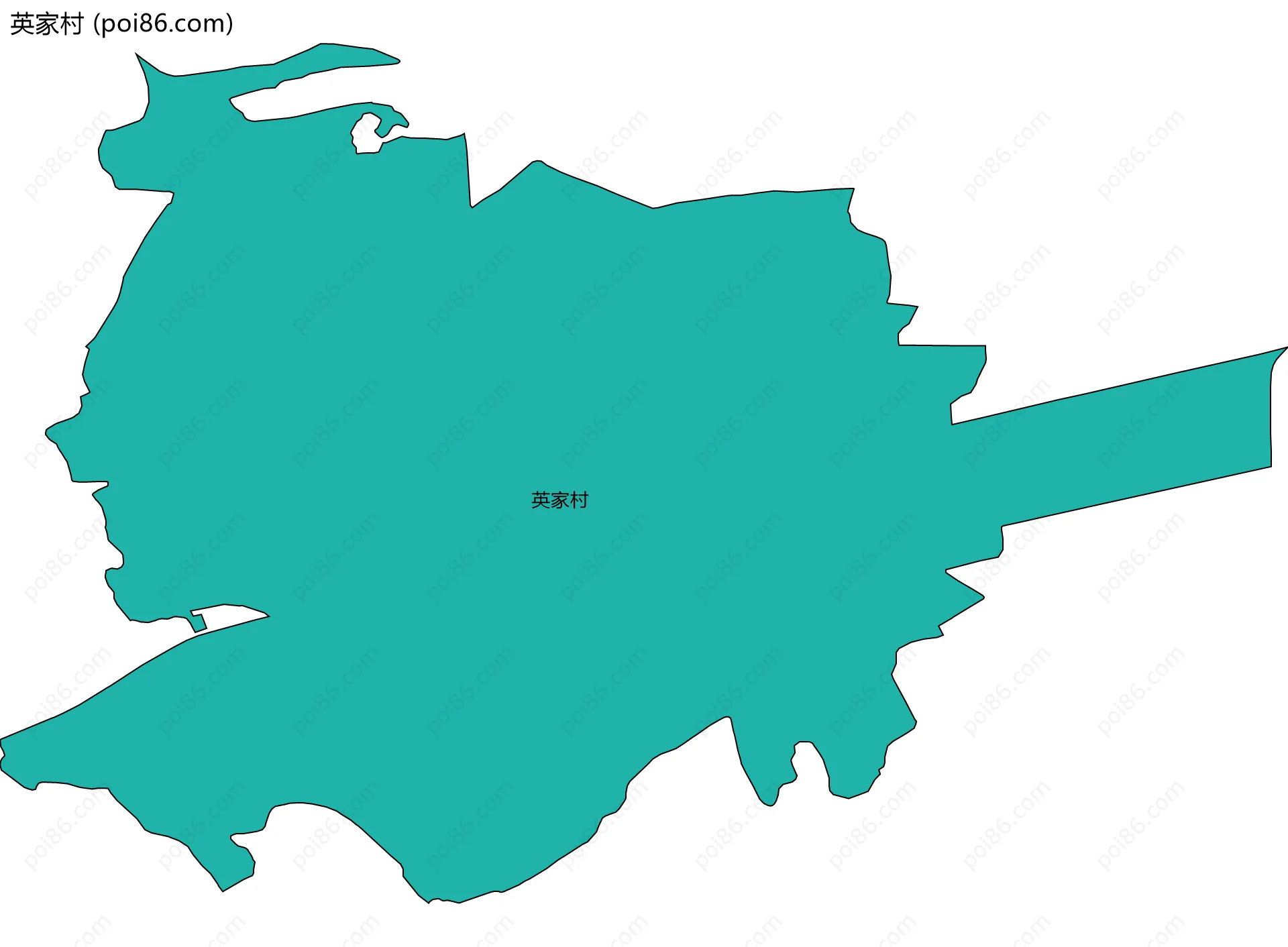 英家村边界地图