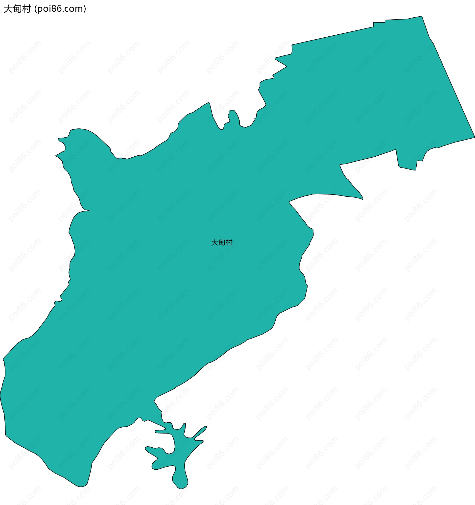 大甸村边界地图