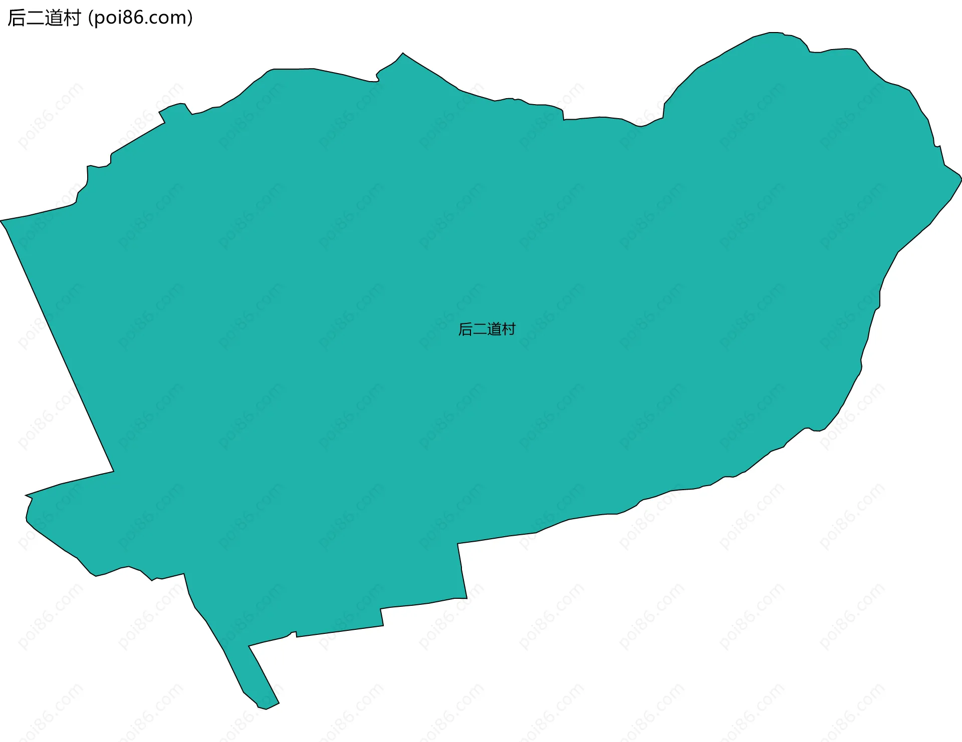 后二道村边界地图