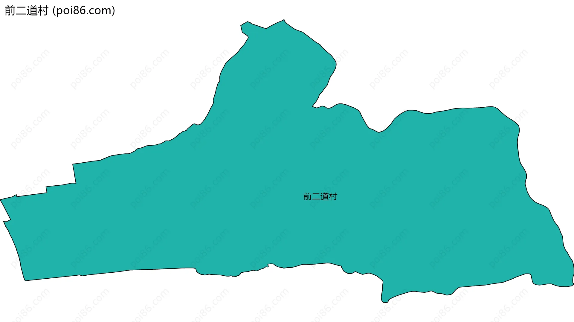 前二道村边界地图