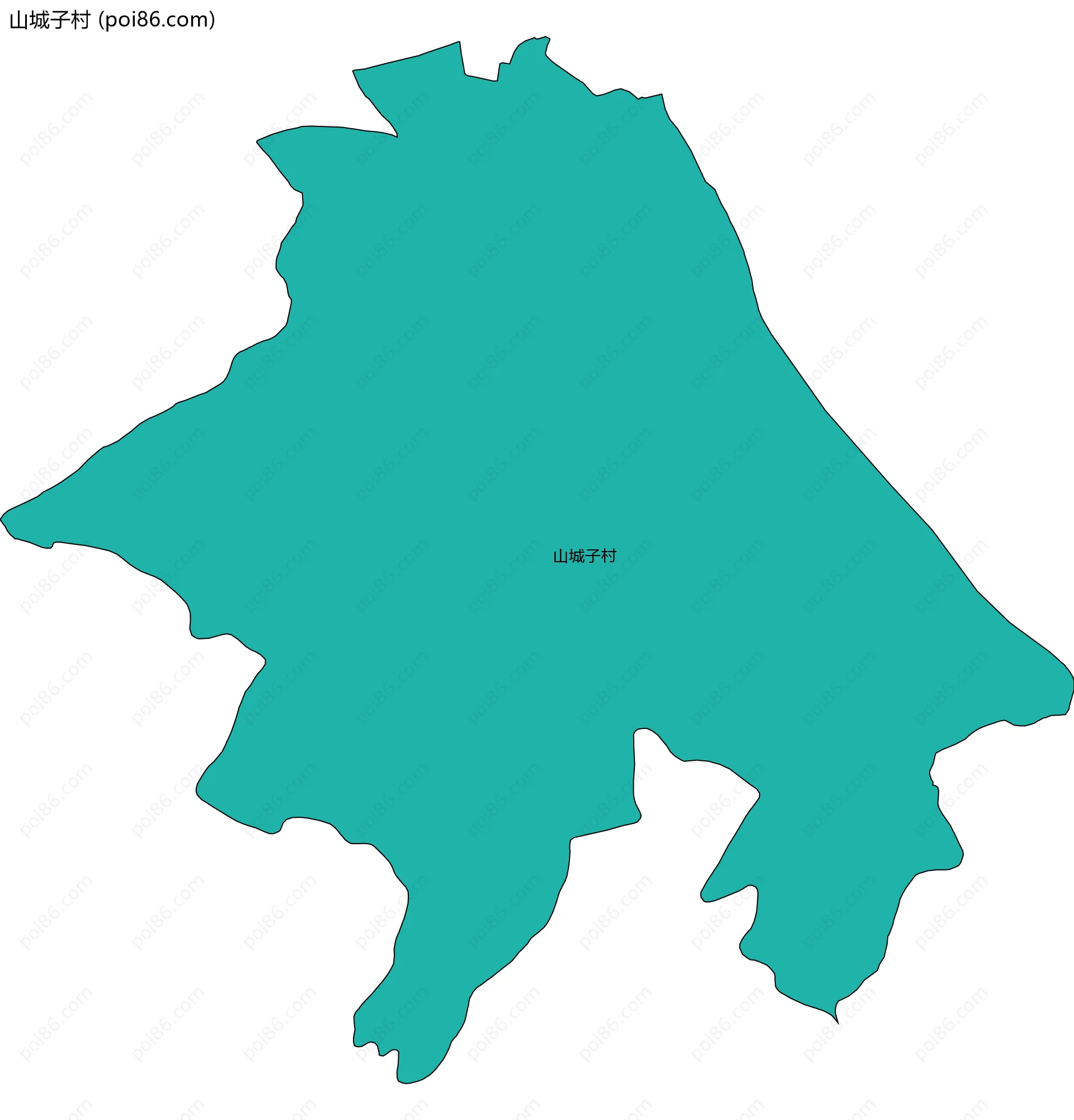 山城子村边界地图
