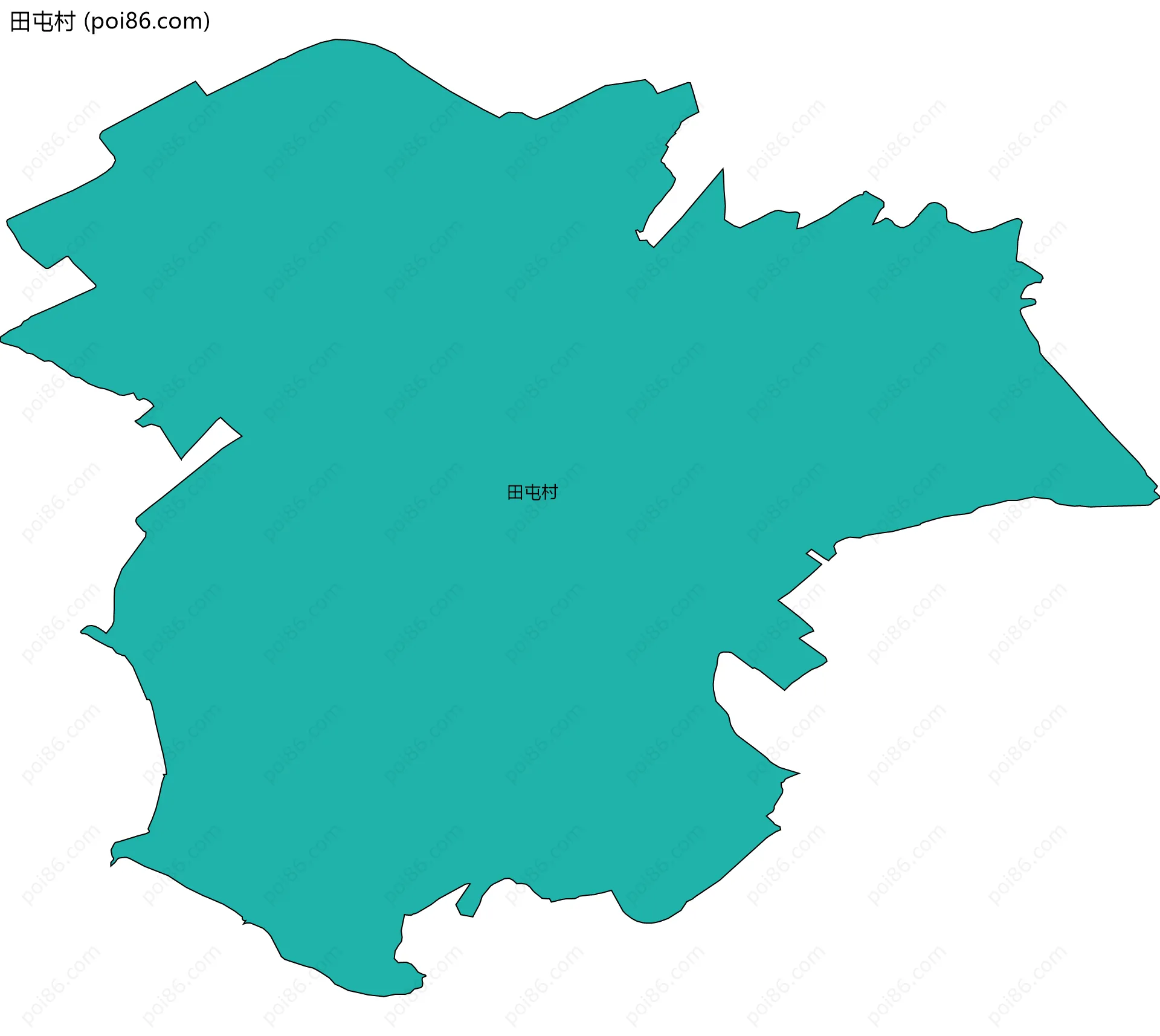 田屯村边界地图