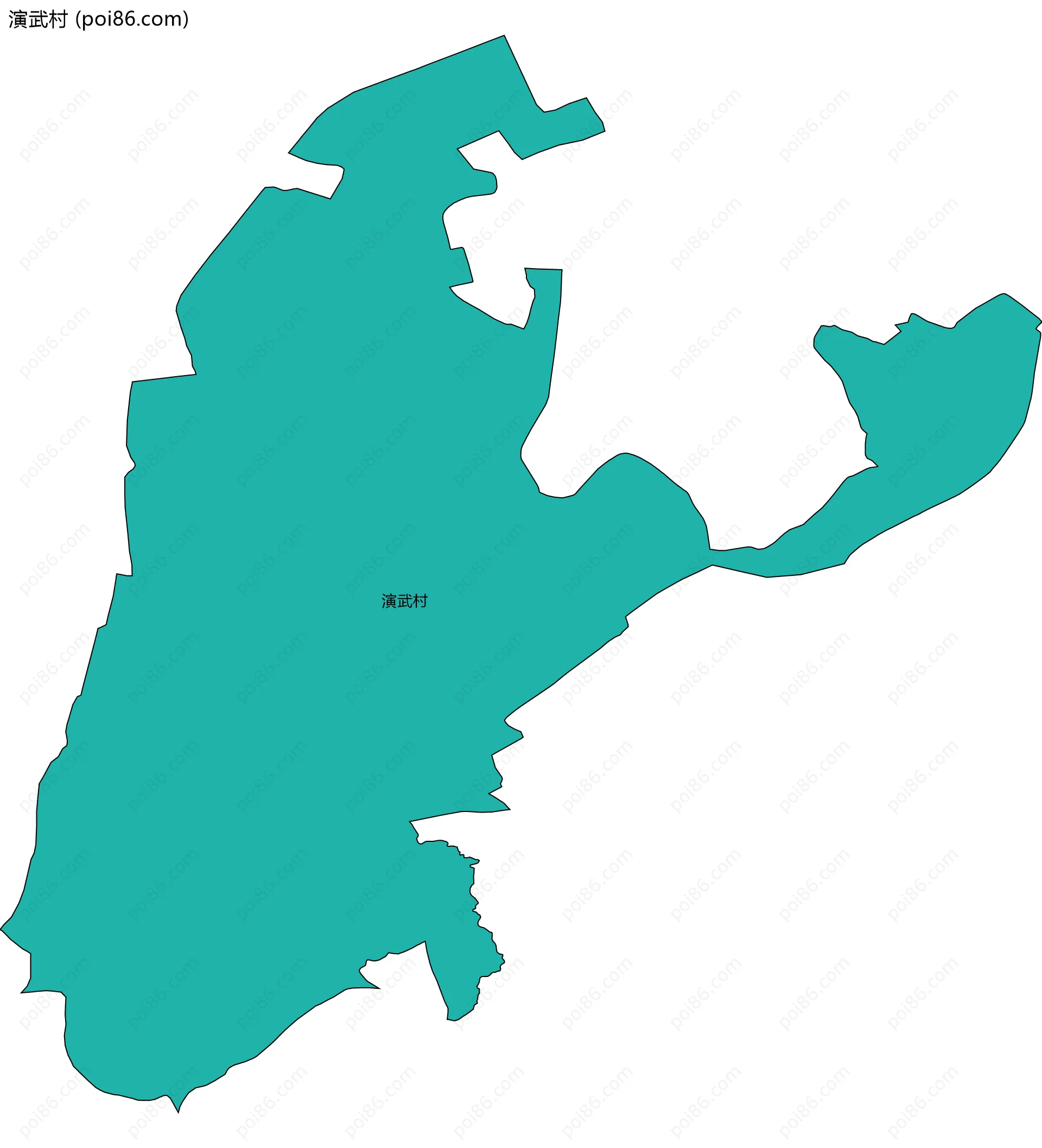 演武村边界地图