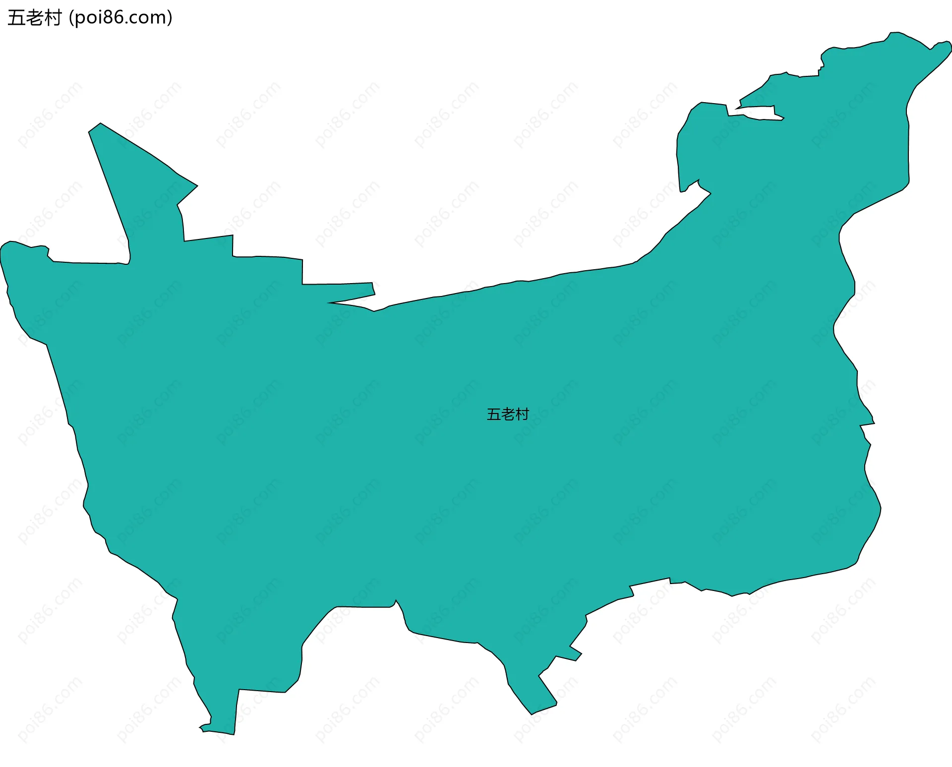 五老村边界地图
