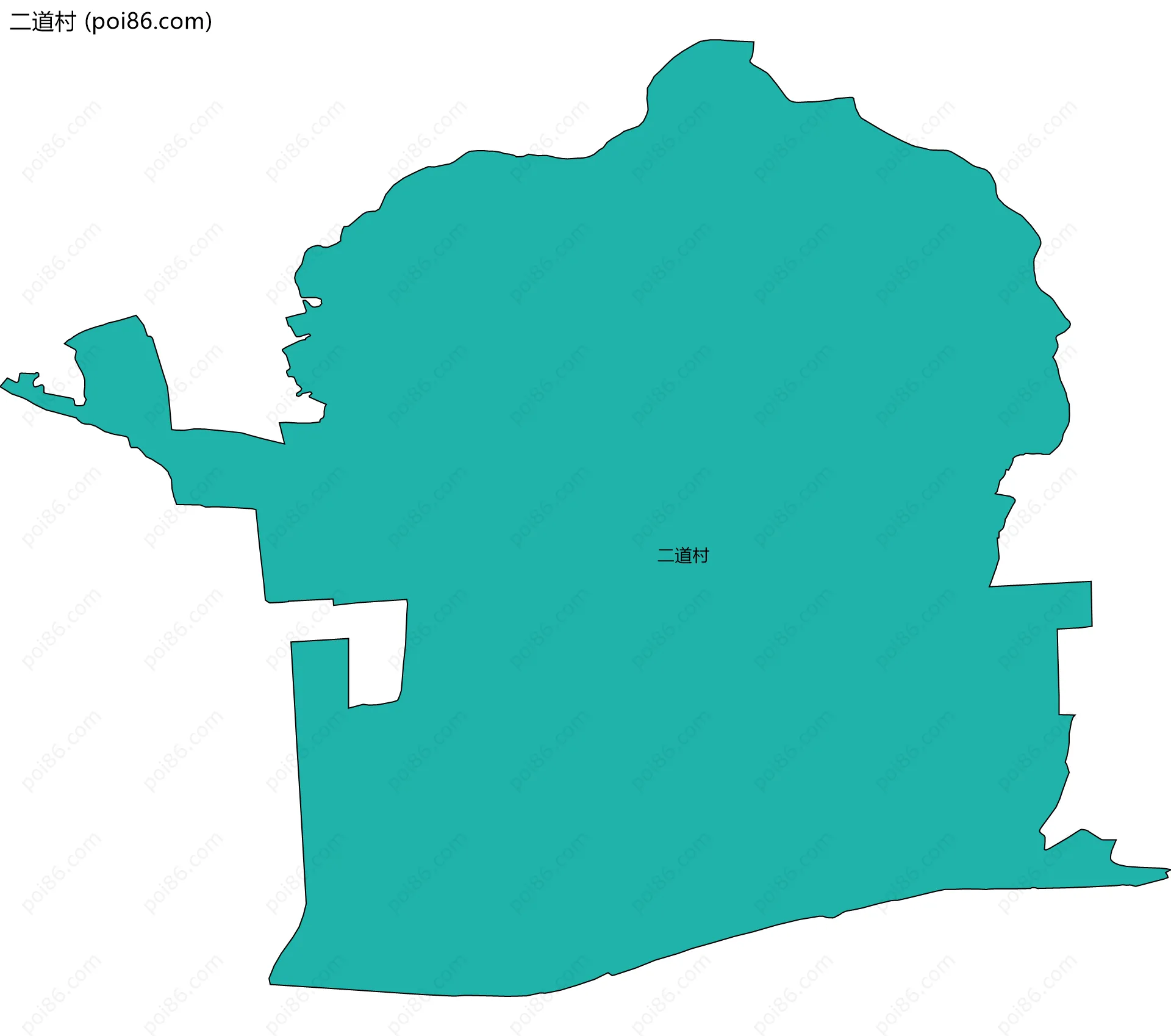 二道村边界地图