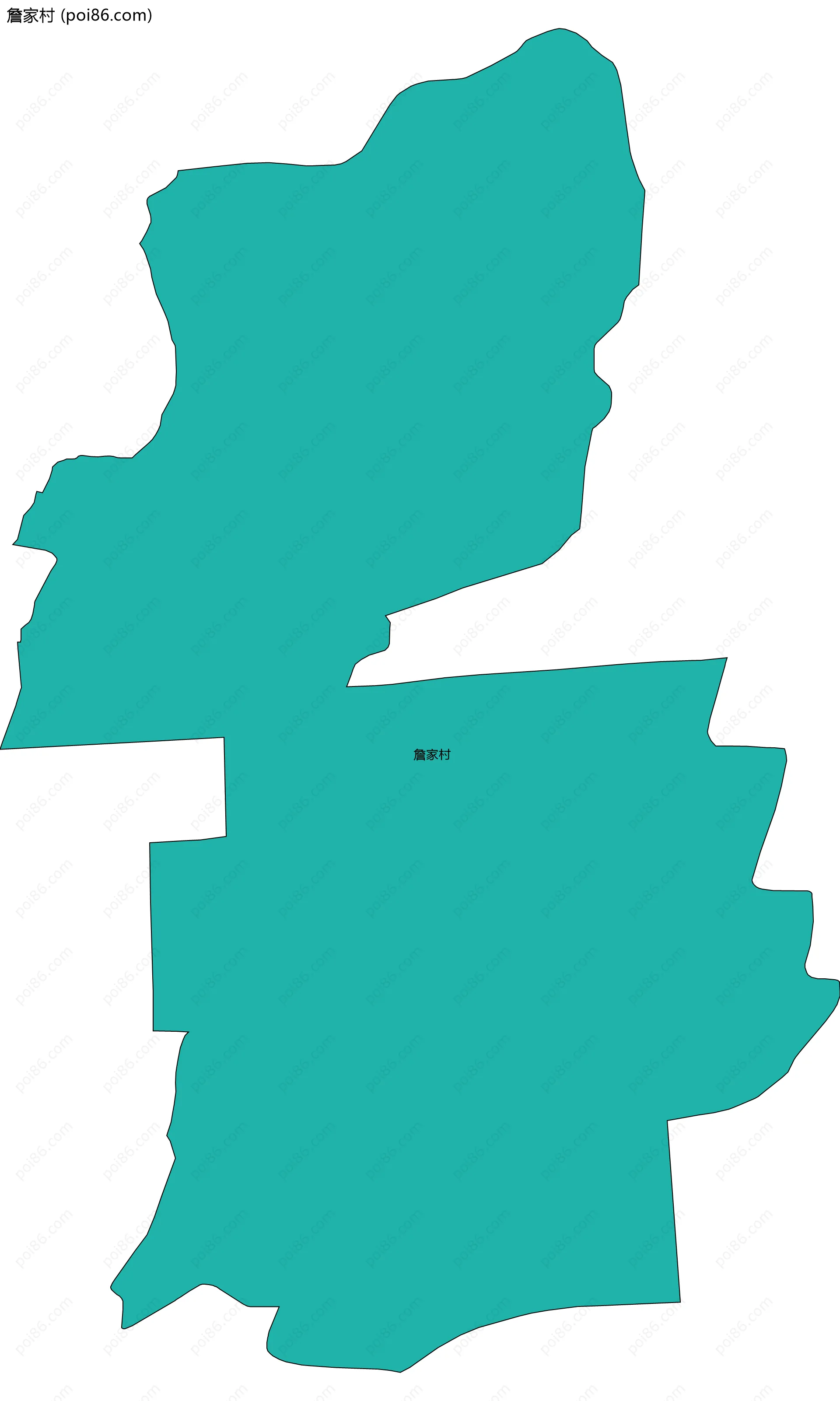 詹家村边界地图