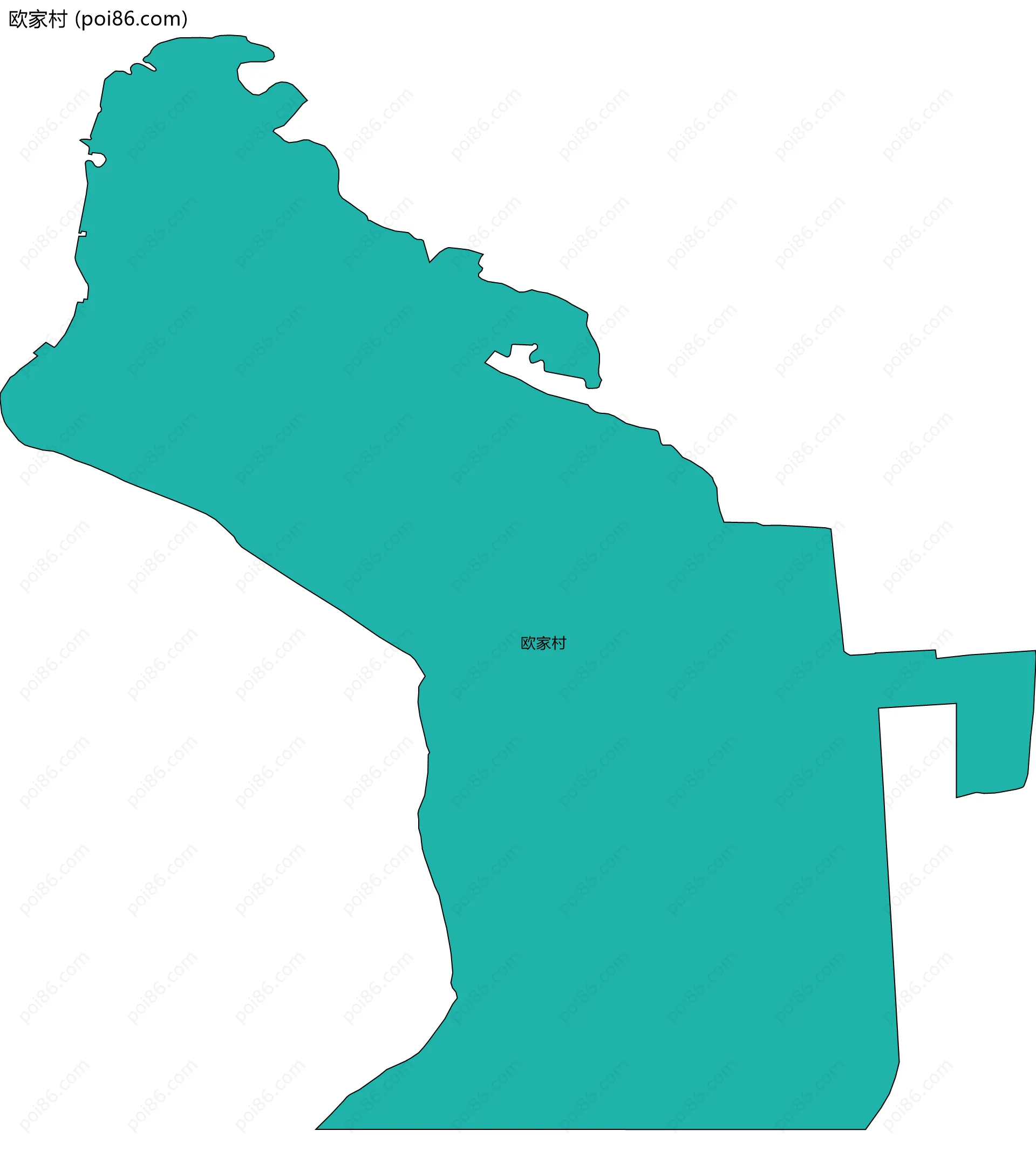 欧家村边界地图