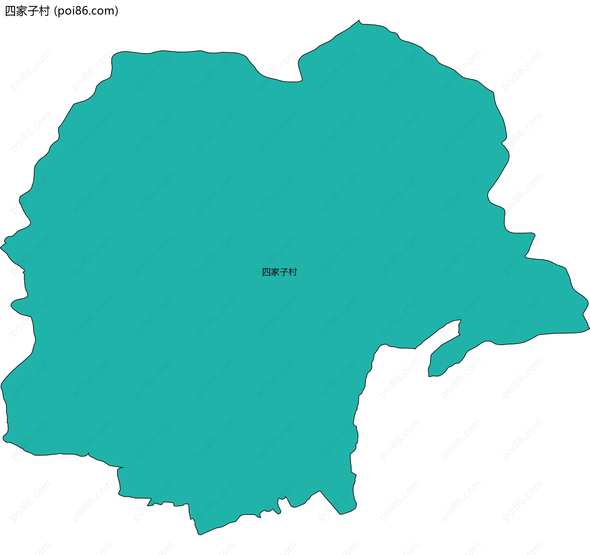 四家子村边界地图