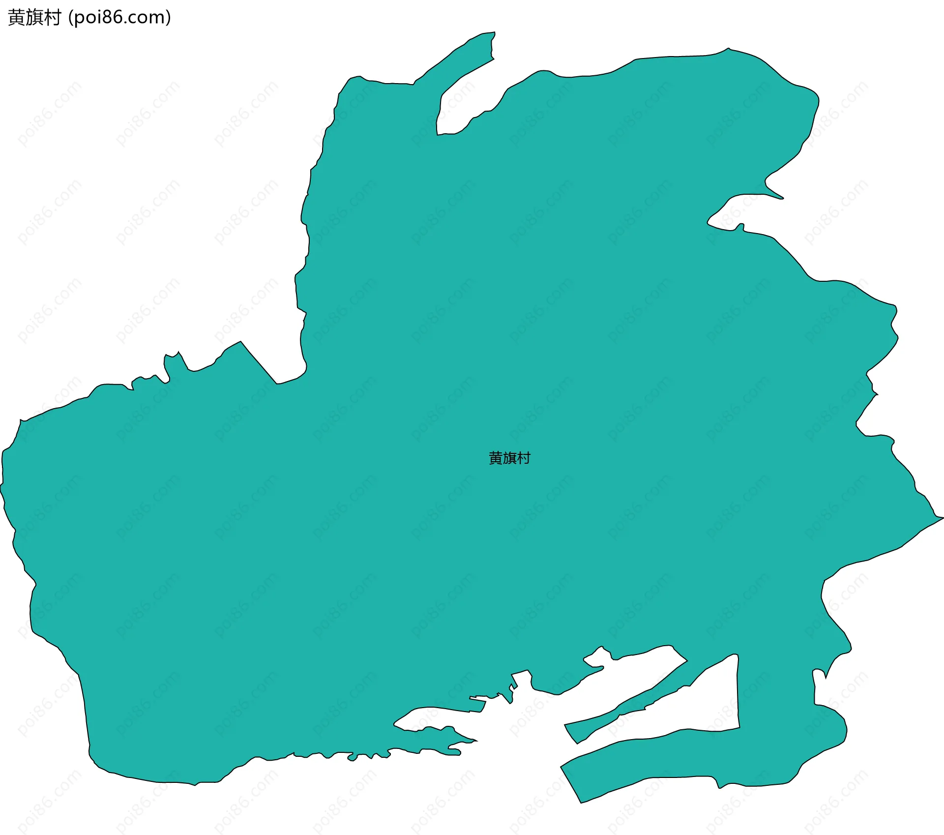 黄旗村边界地图
