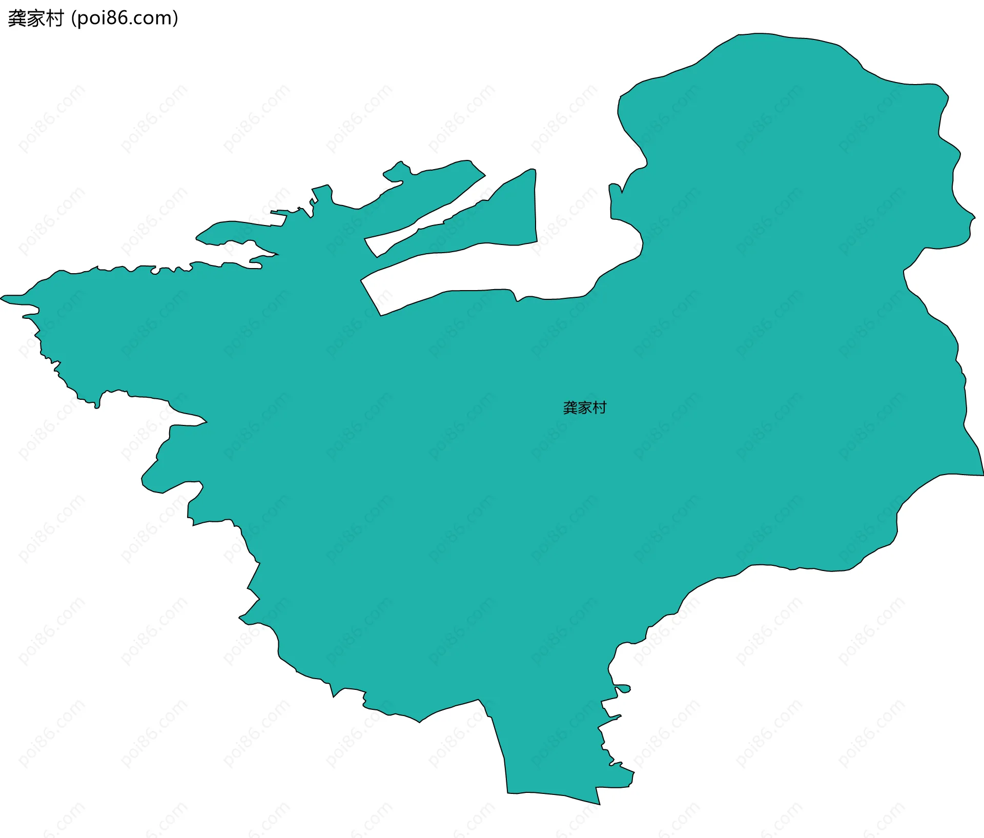 龚家村边界地图