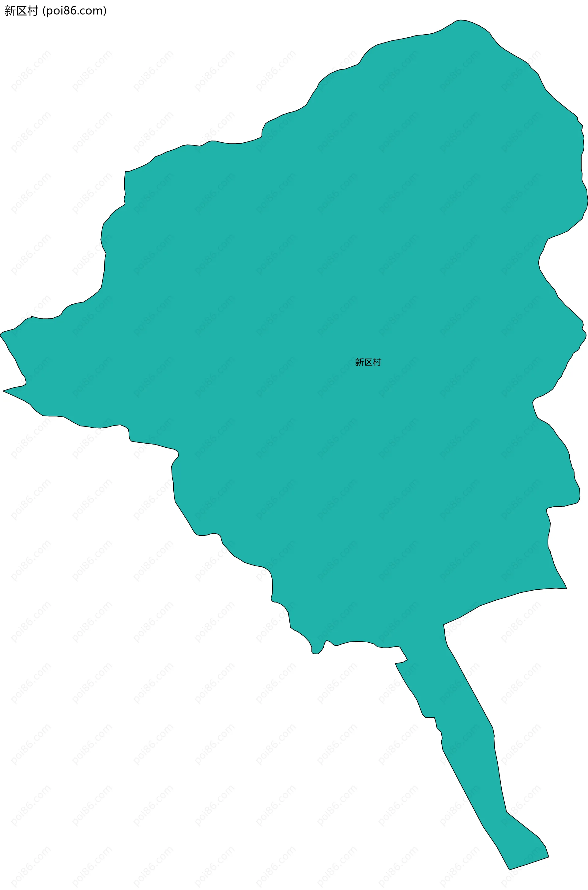 新区村边界地图