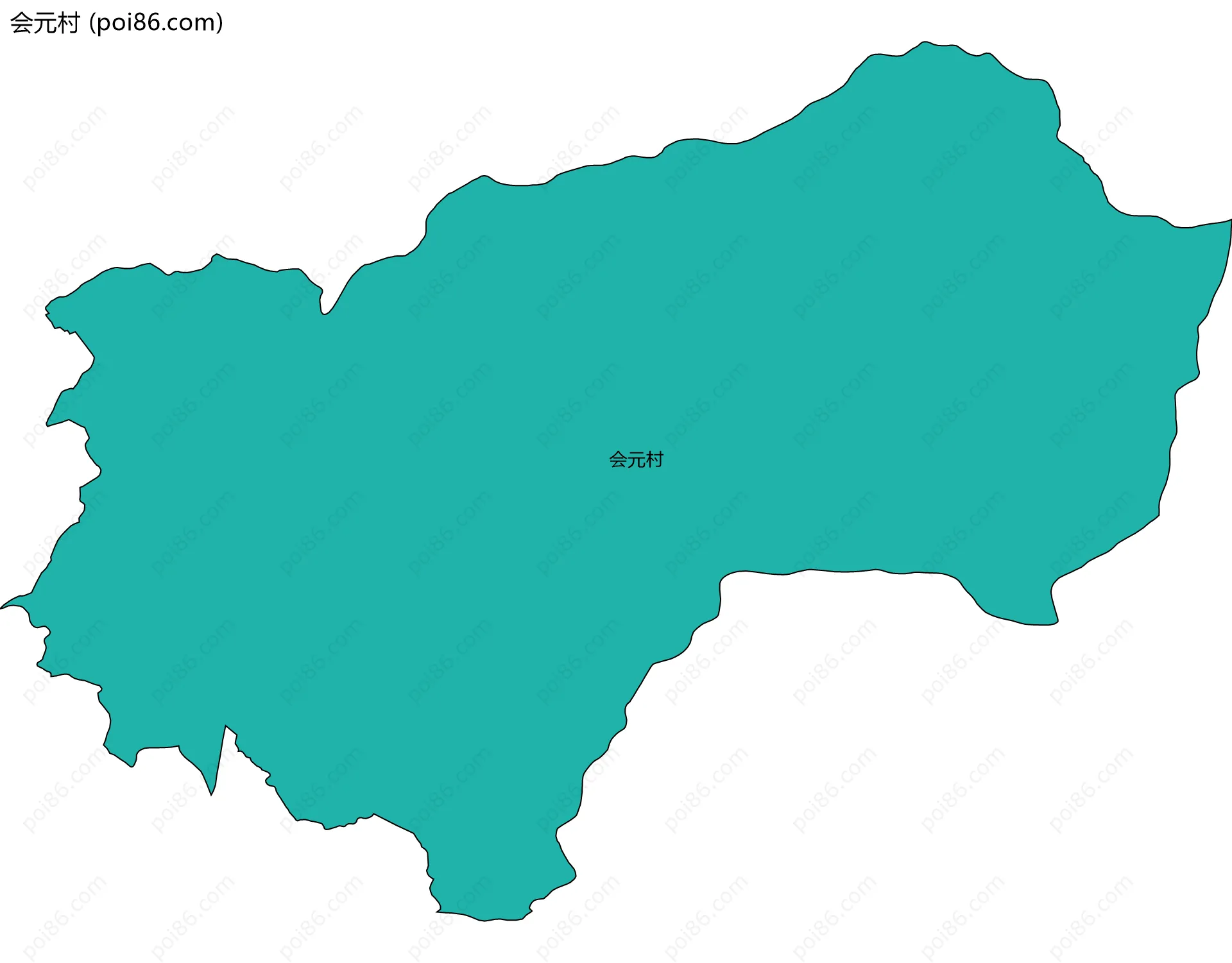 会元村边界地图
