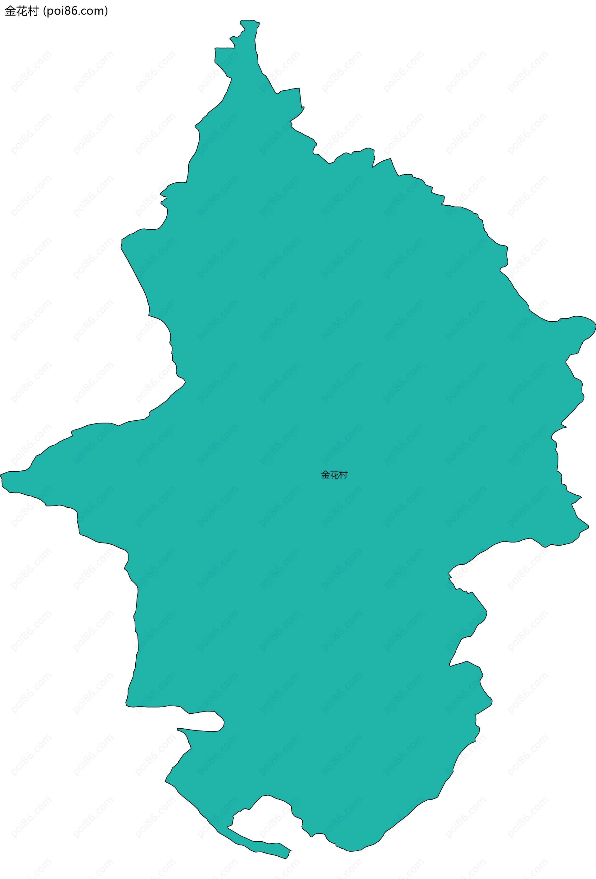 金花村边界地图