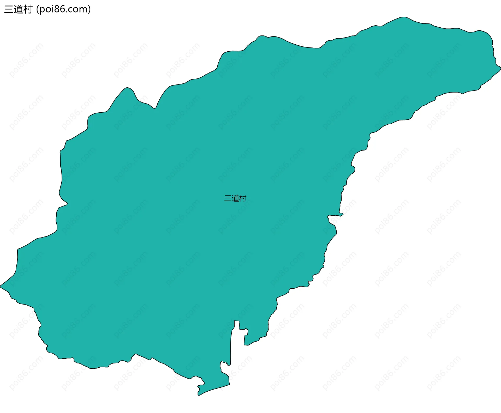 三道村边界地图